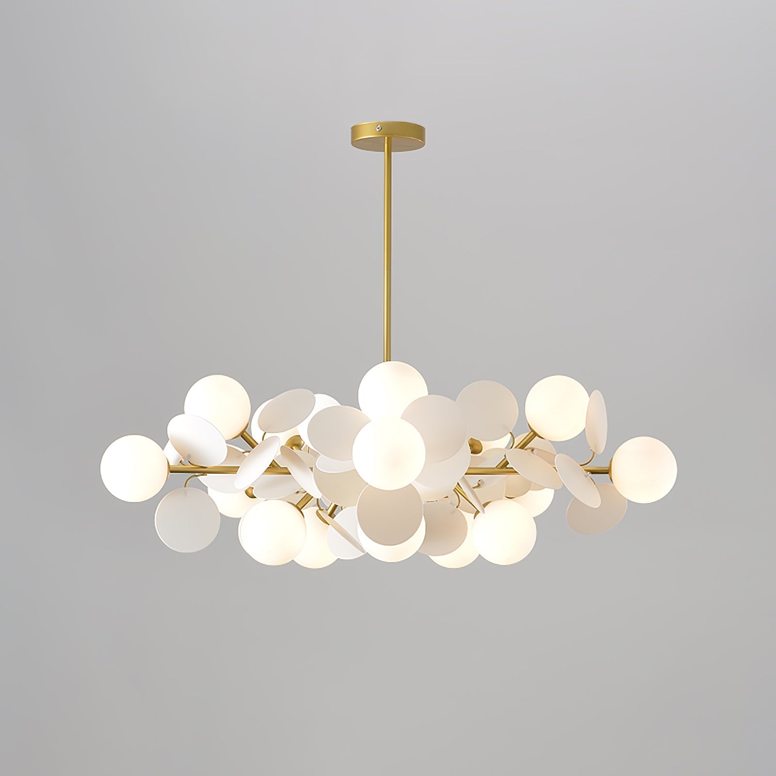 Tide Chandelier Off White Tree Eight Open Shades-Neutral Decor