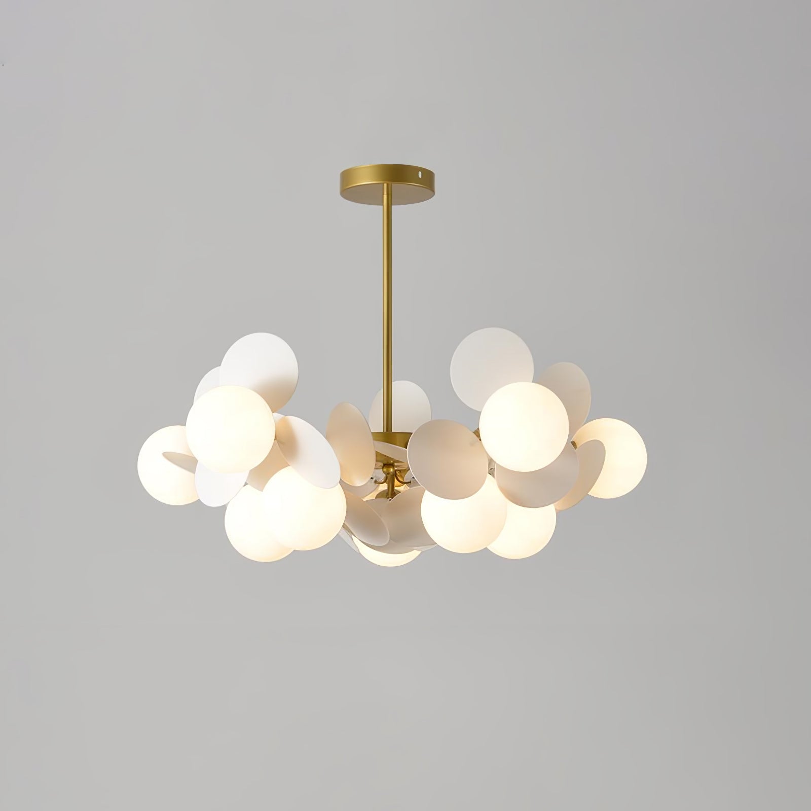 Tide Chandelier Off White Tree Eight Open Shades-Neutral Decor