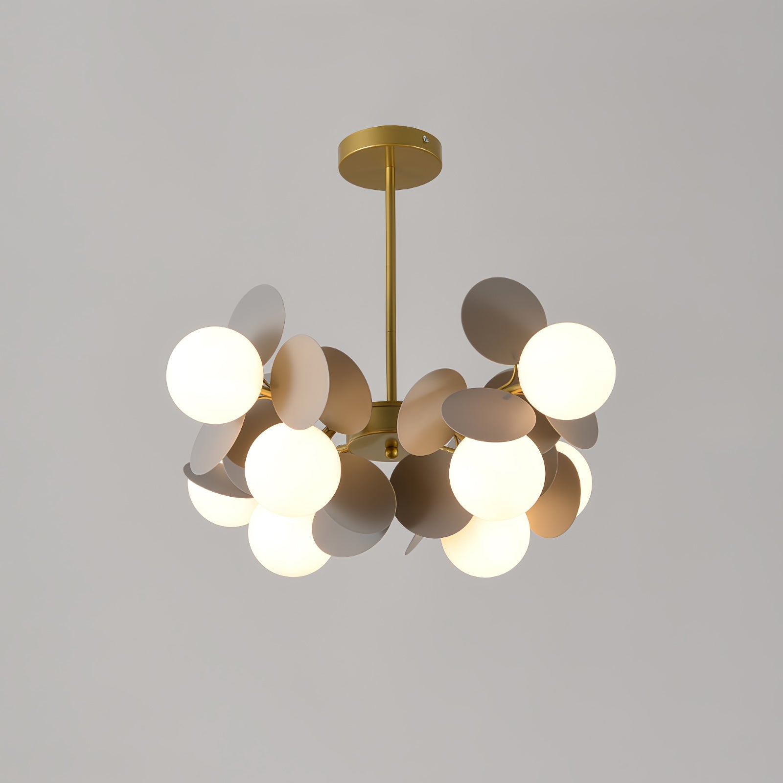 Tide Chandelier Off White Tree Eight Open Shades-Neutral Decor