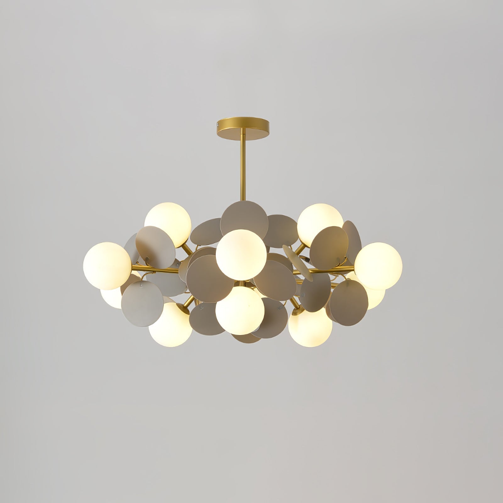 Tide Chandelier Off White Tree Eight Open Shades-Neutral Decor
