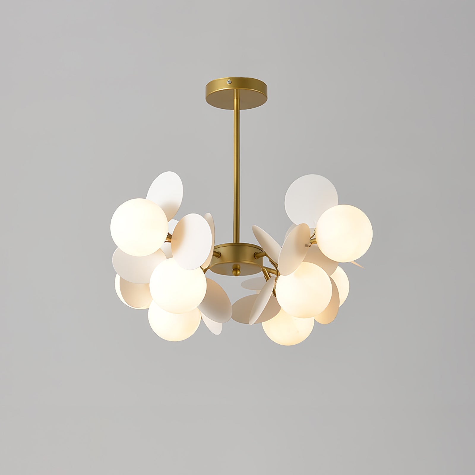 Tide Chandelier Off White Tree Eight Open Shades-Neutral Decor