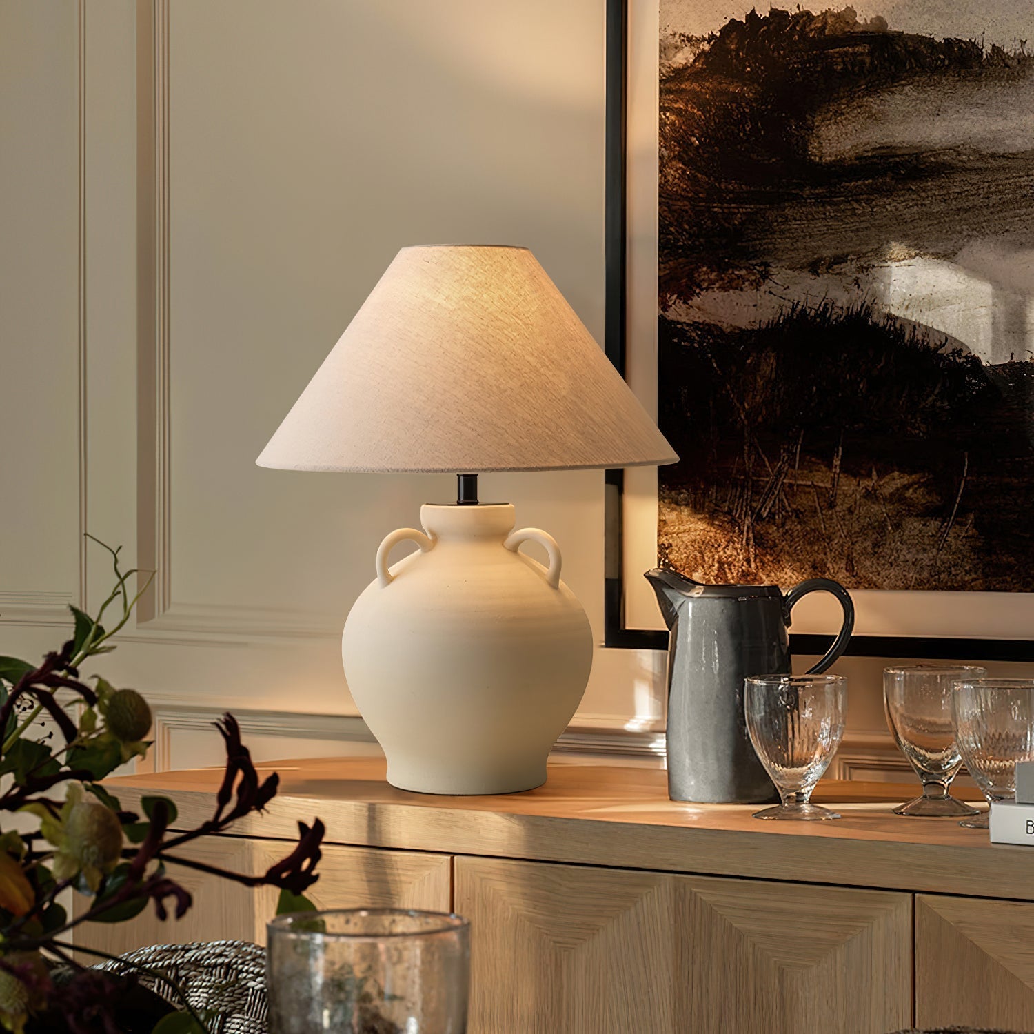 Vaso Wine Pot Table Lamp-Neutral Decor