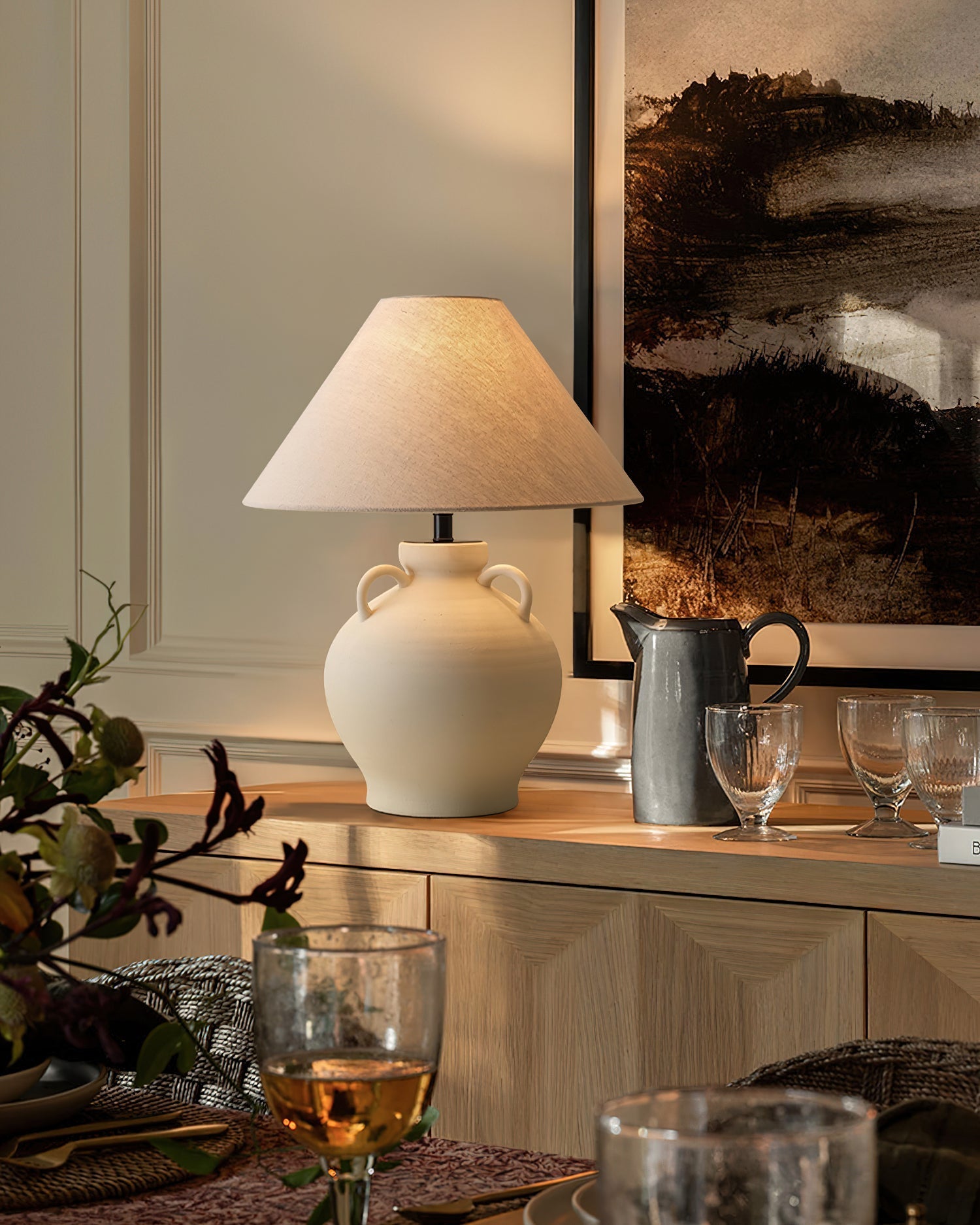 Vaso Wine Pot Table Lamp-Neutral Decor