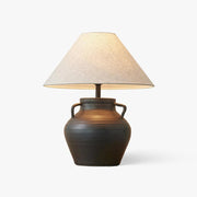 Amfora Fabric Rustic Table Lamp-Neutral Decor