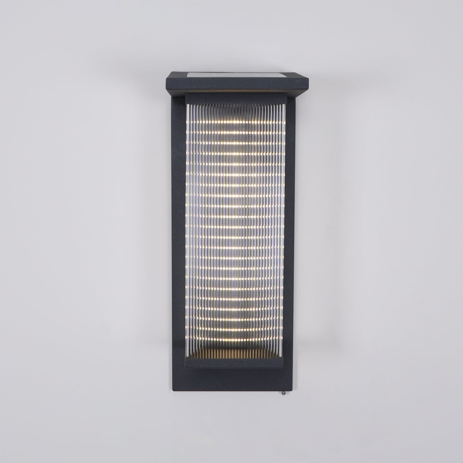 Corvian Dependable Unique Box Solar Outdoor Wall Lamp-Neutral Decor