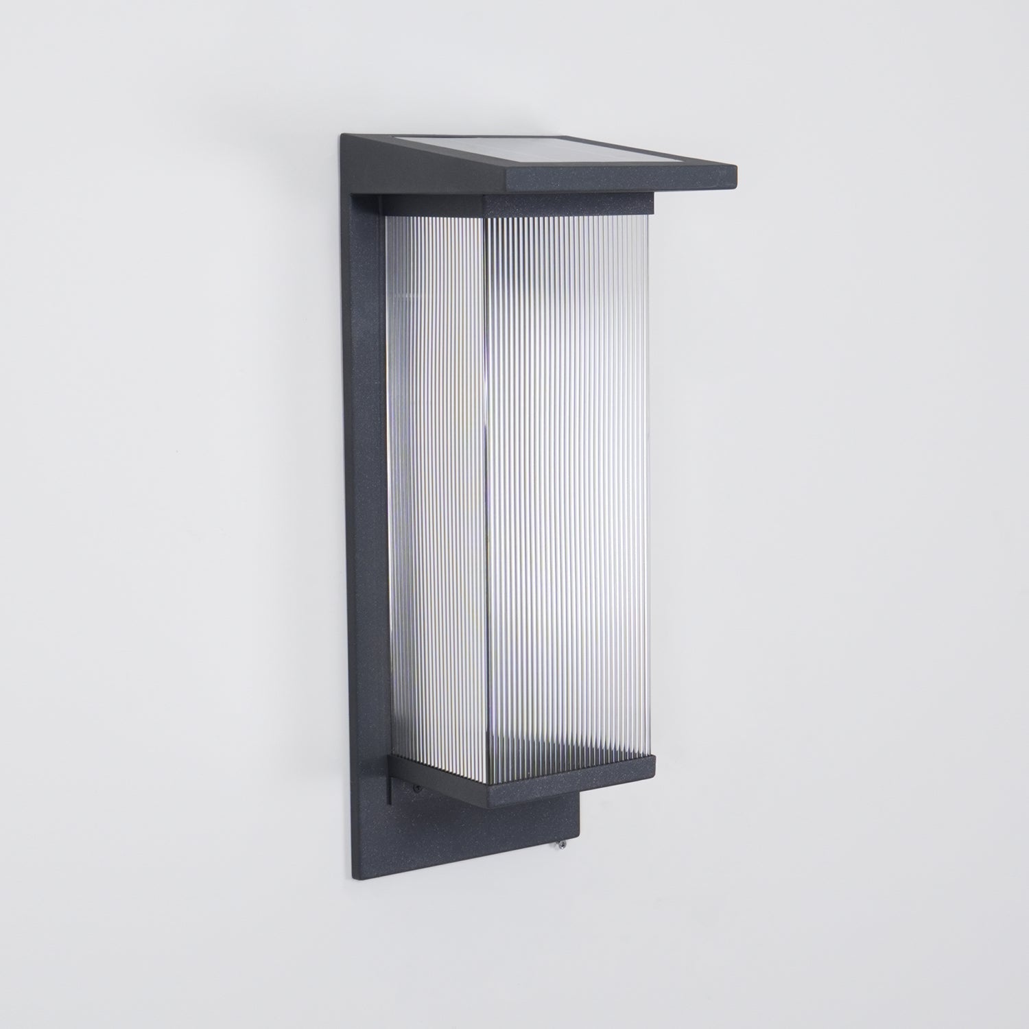 Corvian Dependable Unique Box Solar Outdoor Wall Lamp-Neutral Decor