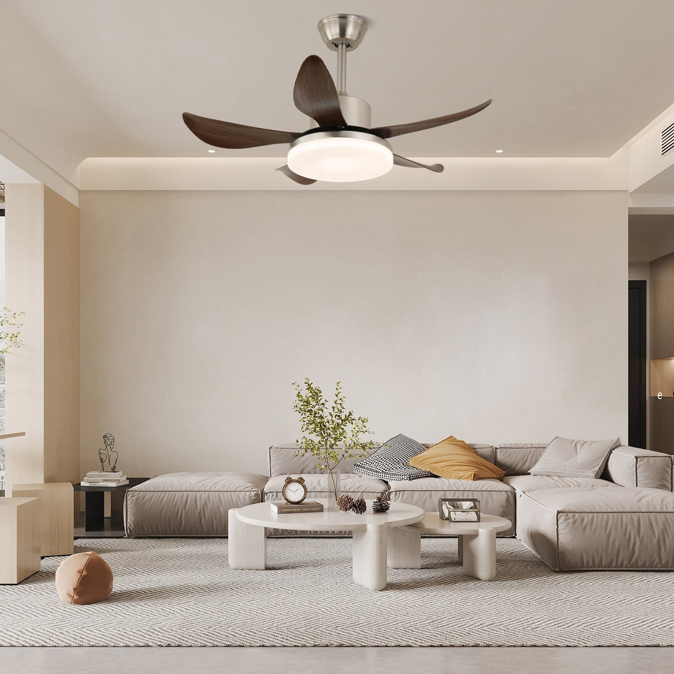 Nerra Modern Wood Ceiling Fan Light-Neutral Decor