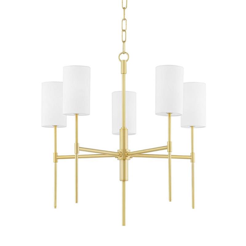 Olivia Chandelier shown in a clean white finish.
