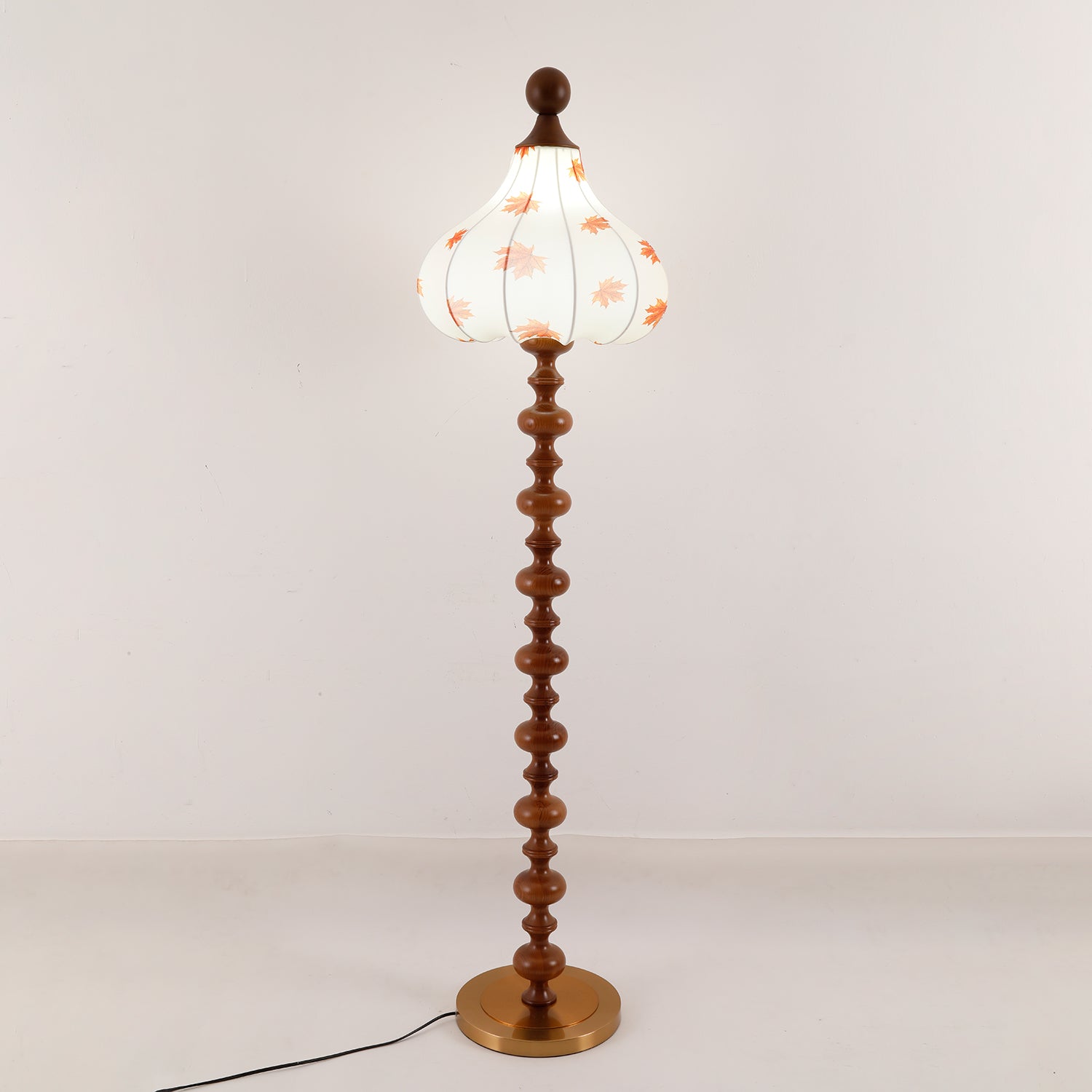 Qrathen Wood Fabric Retro Floor Lamp-Neutral Decor