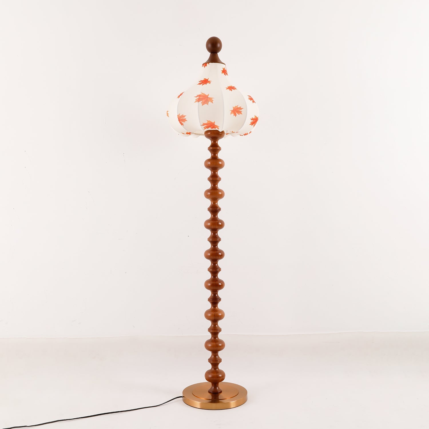 Qrathen Wood Fabric Retro Floor Lamp-Neutral Decor