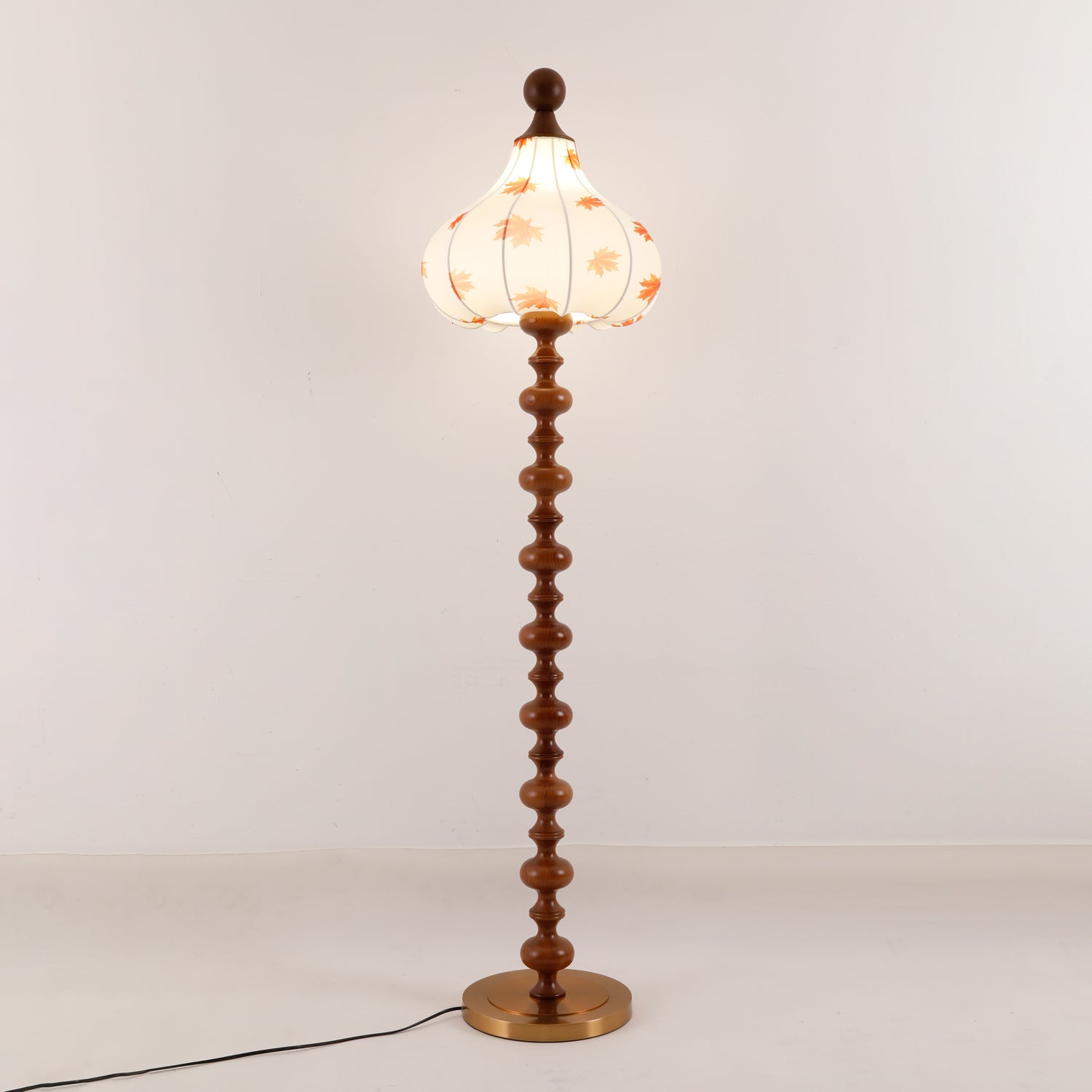 Qrathen Wood Fabric Retro Floor Lamp-Neutral Decor