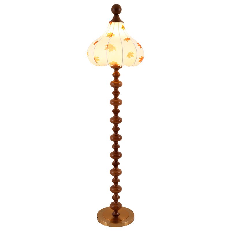Qrathen Wood Fabric Retro Floor Lamp-Neutral Decor