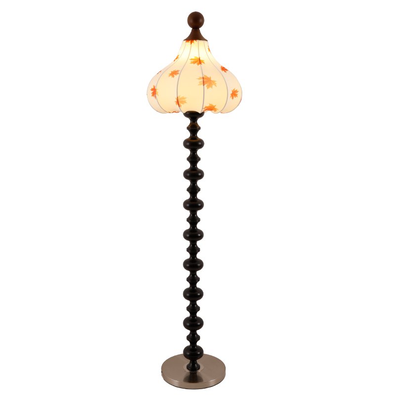 Qrathen Wood Fabric Retro Floor Lamp-Neutral Decor