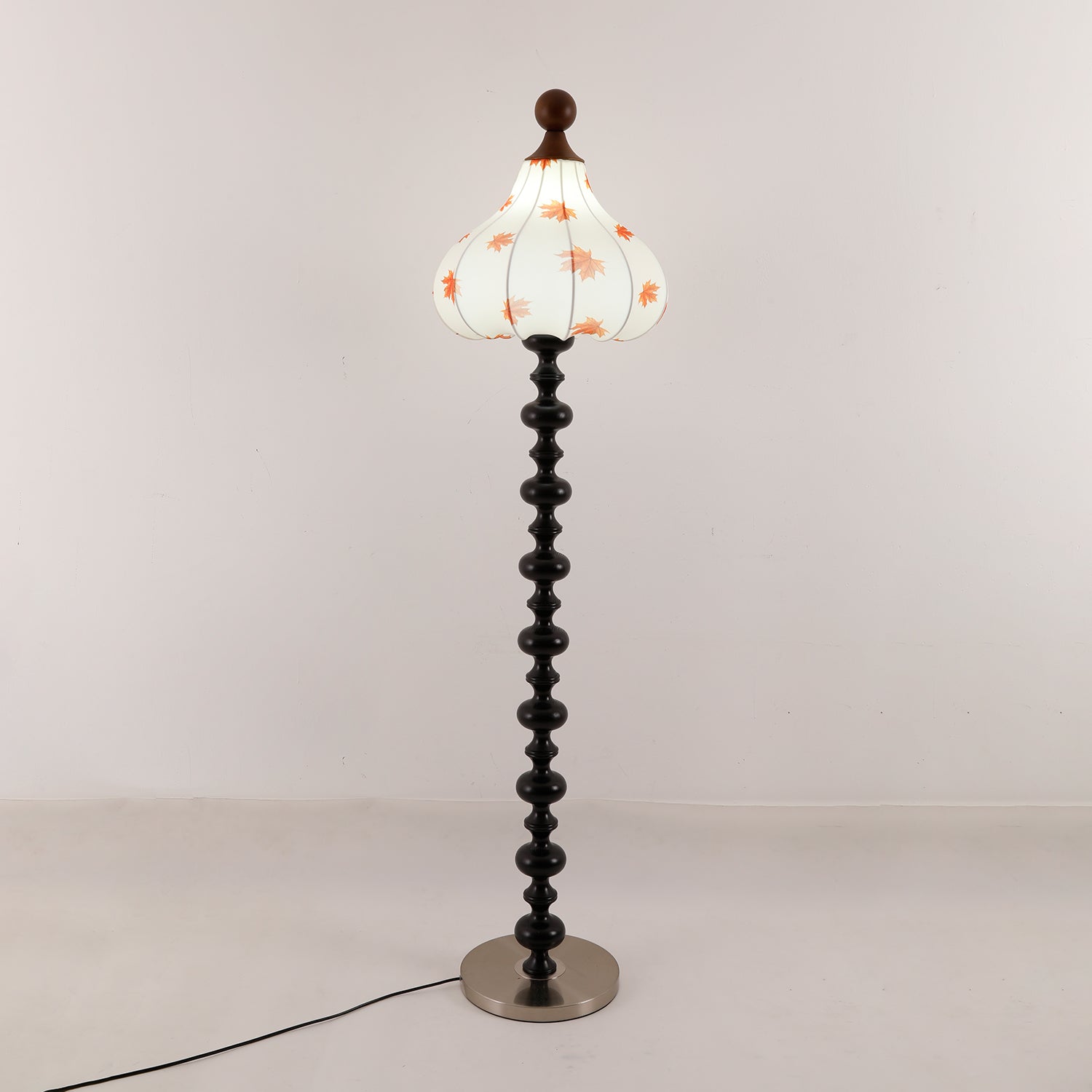 Qrathen Wood Fabric Retro Floor Lamp-Neutral Decor