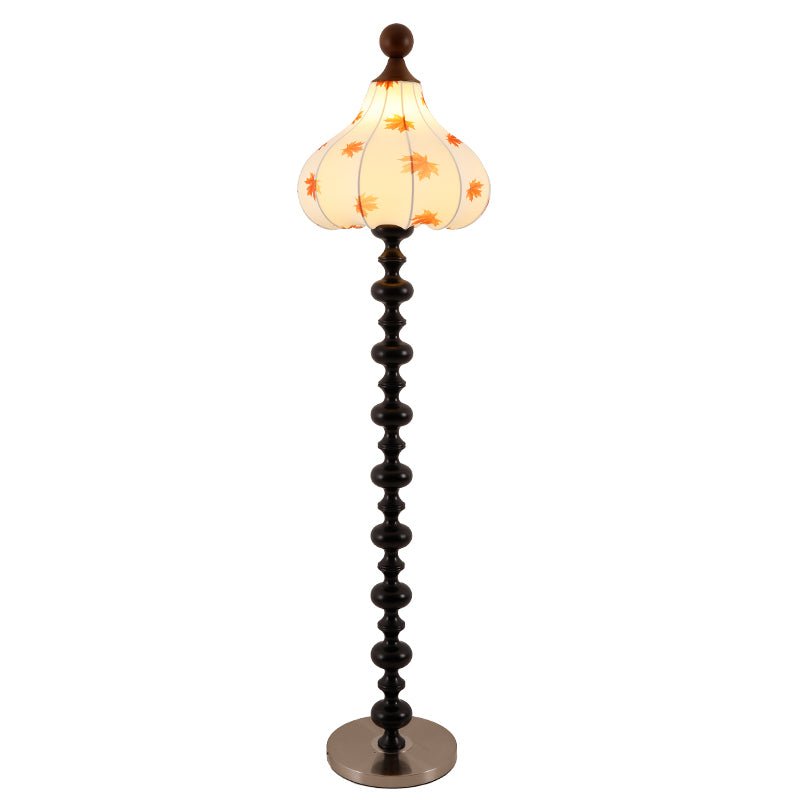 Qrathen Wood Fabric Retro Floor Lamp-Neutral Decor