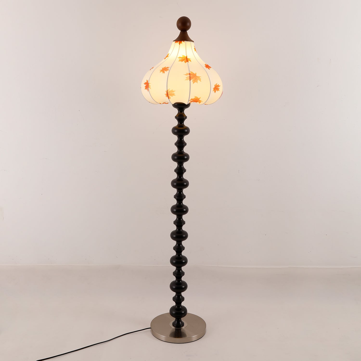 Qrathen Wood Fabric Retro Floor Lamp-Neutral Decor