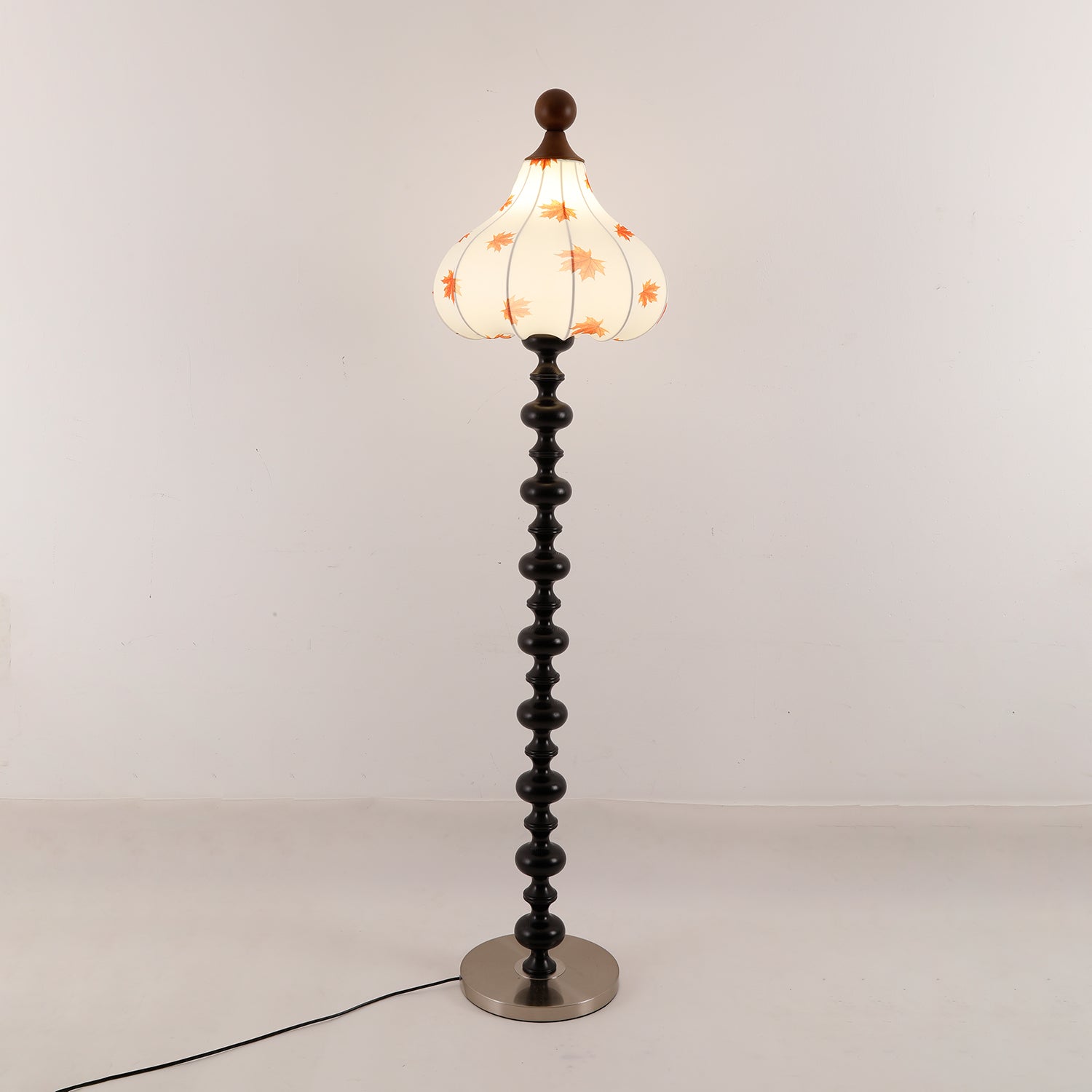 Qrathen Wood Fabric Retro Floor Lamp-Neutral Decor