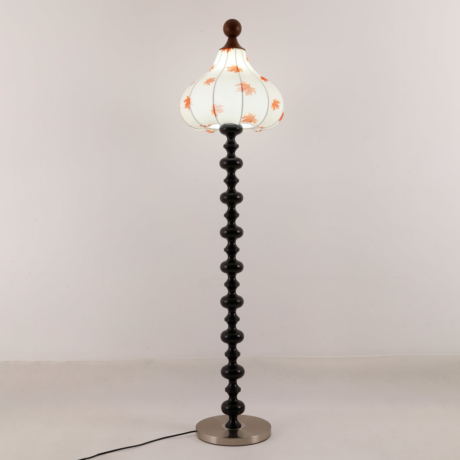 Qrathen Wood Fabric Retro Floor Lamp-Neutral Decor