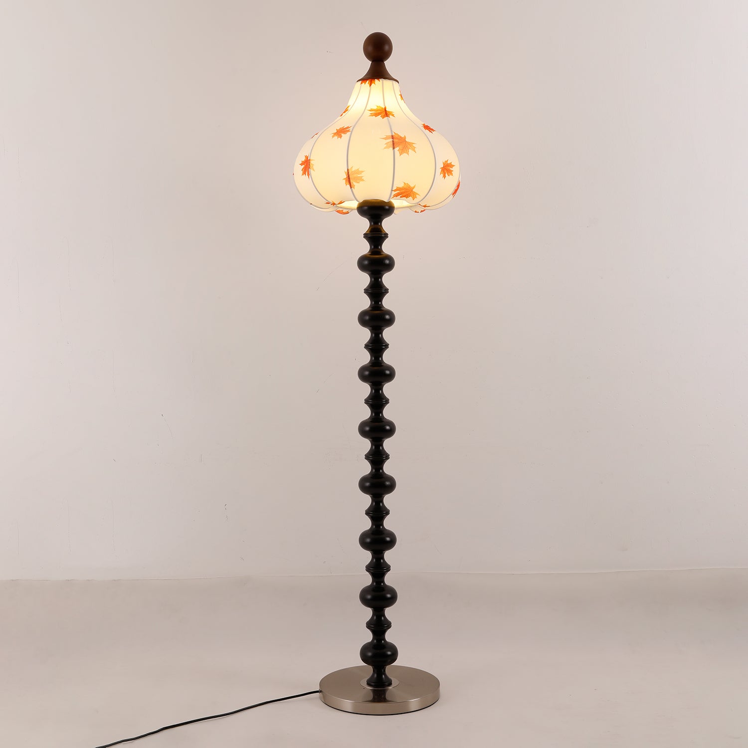 Qrathen Wood Fabric Retro Floor Lamp-Neutral Decor