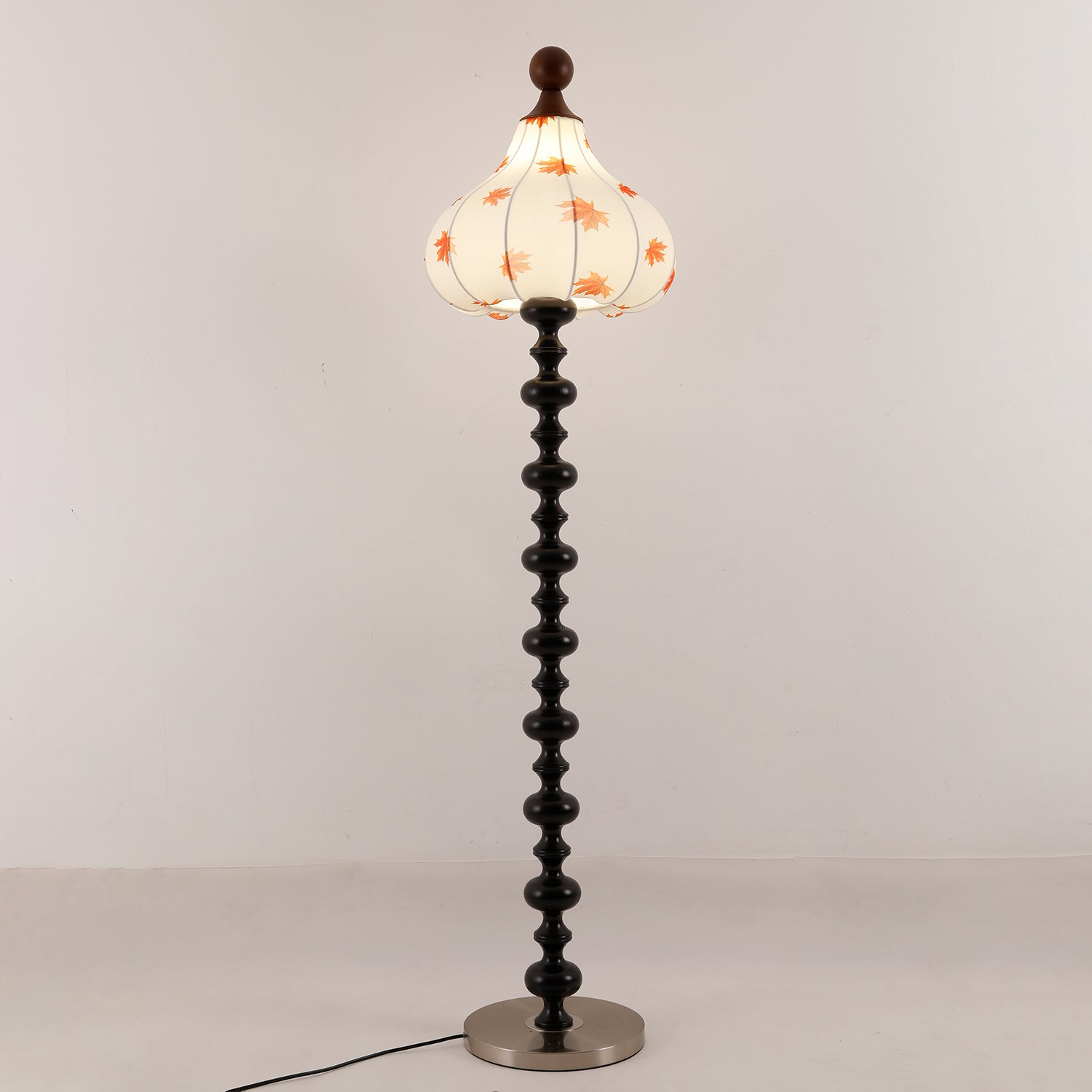 Qrathen Wood Fabric Retro Floor Lamp-Neutral Decor