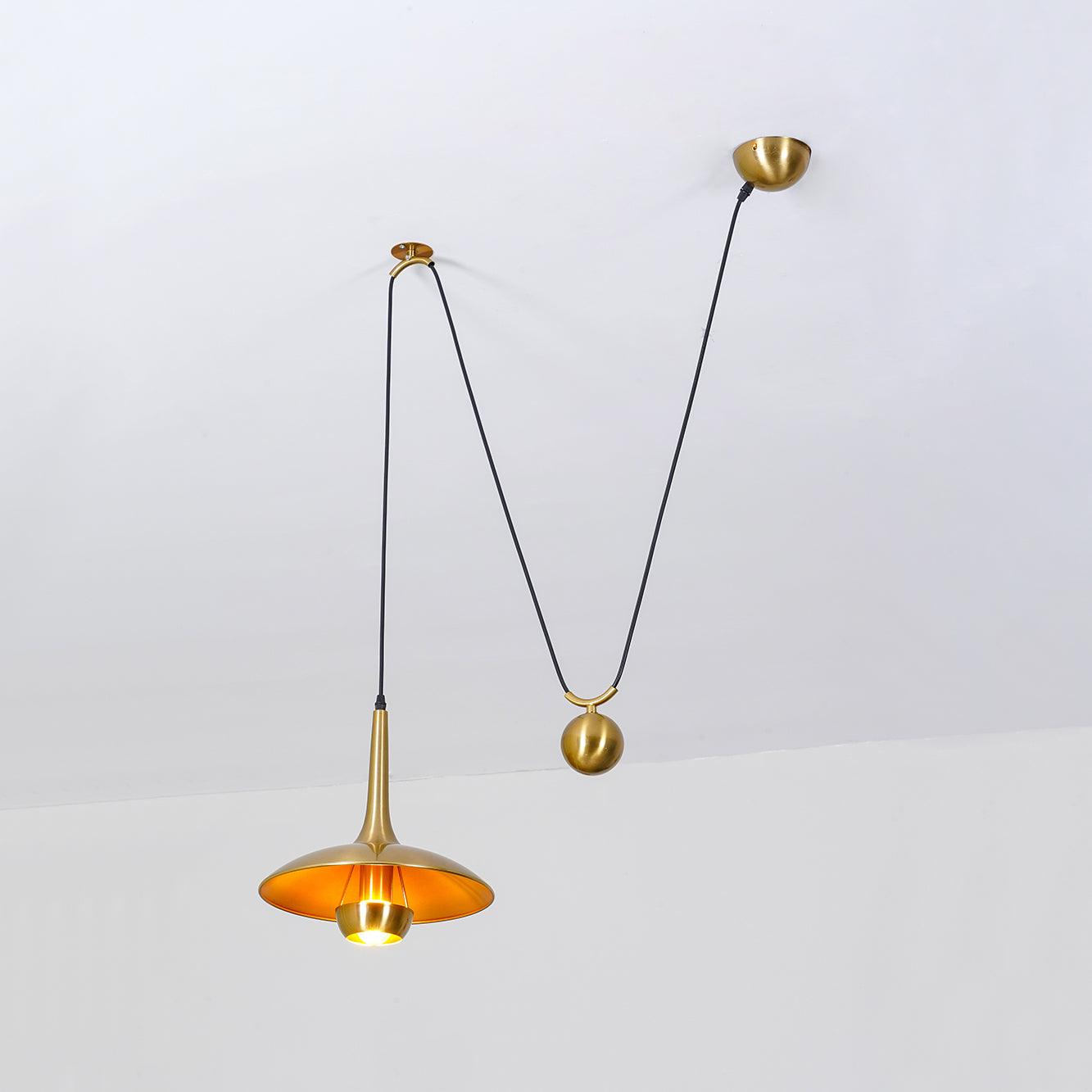 Lustra Pendant Lamp Adjustable for Living Room-Neutral Decor