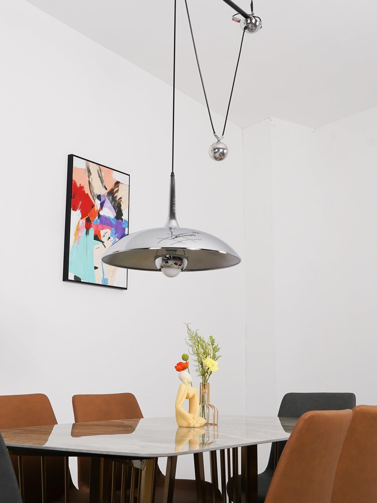 Lustra Pendant Lamp Adjustable for Living Room-Neutral Decor