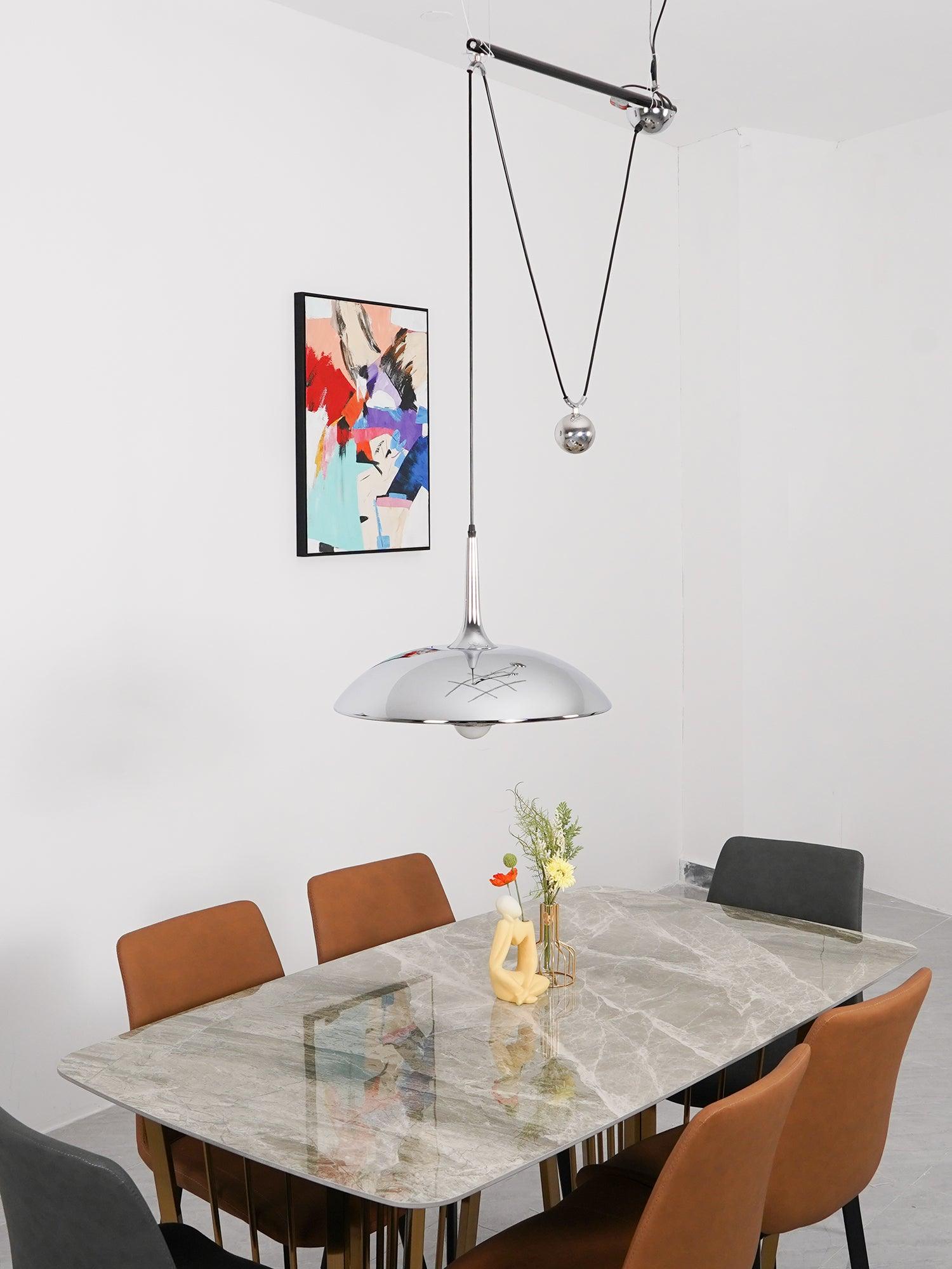 Lustra Pendant Lamp Adjustable for Living Room-Neutral Decor