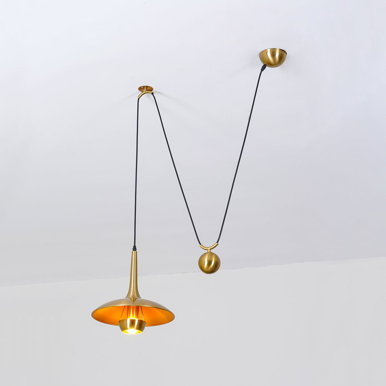 Lustra Pendant Lamp Adjustable for Living Room-Neutral Decor