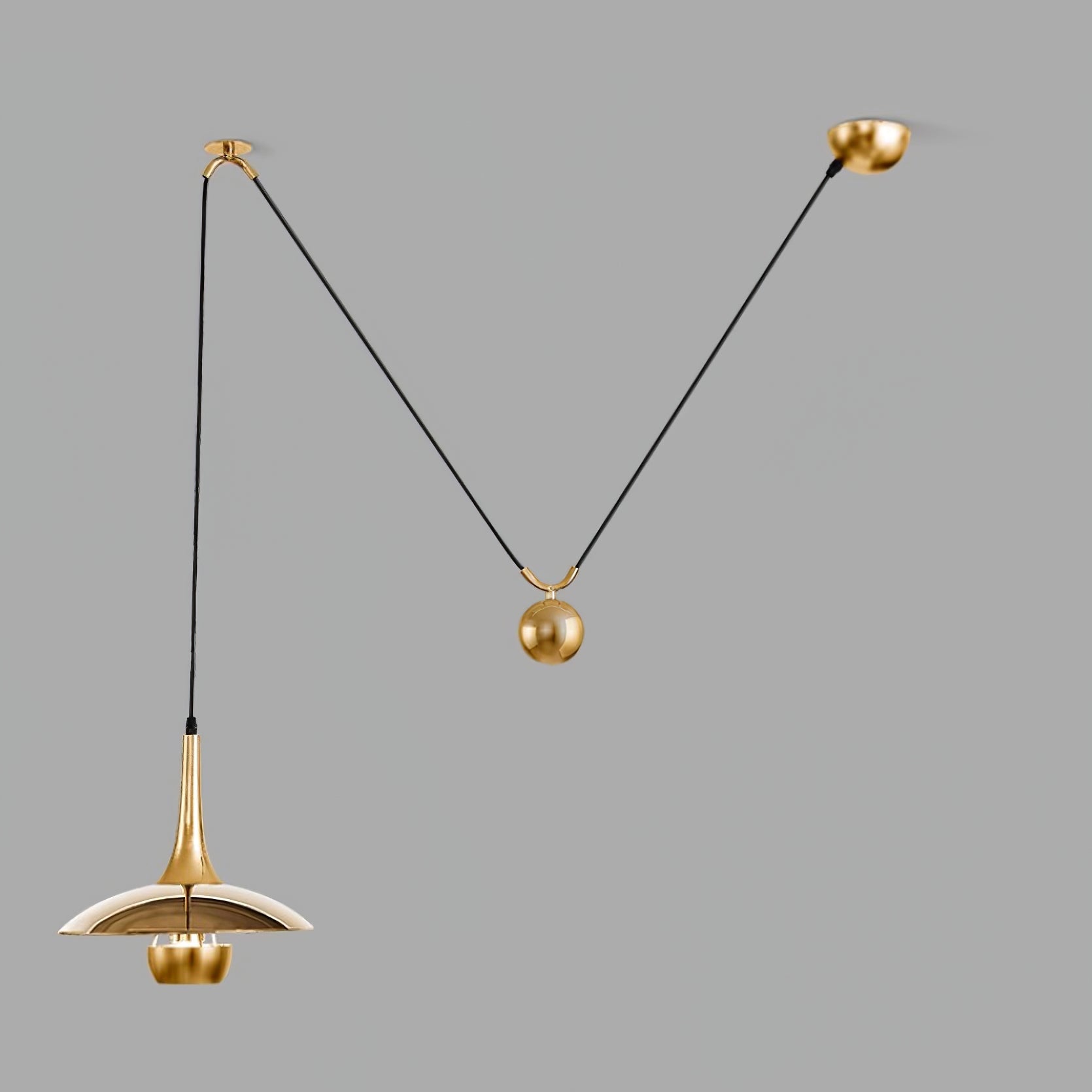 Lustra Pendant Lamp Adjustable for Living Room-Neutral Decor