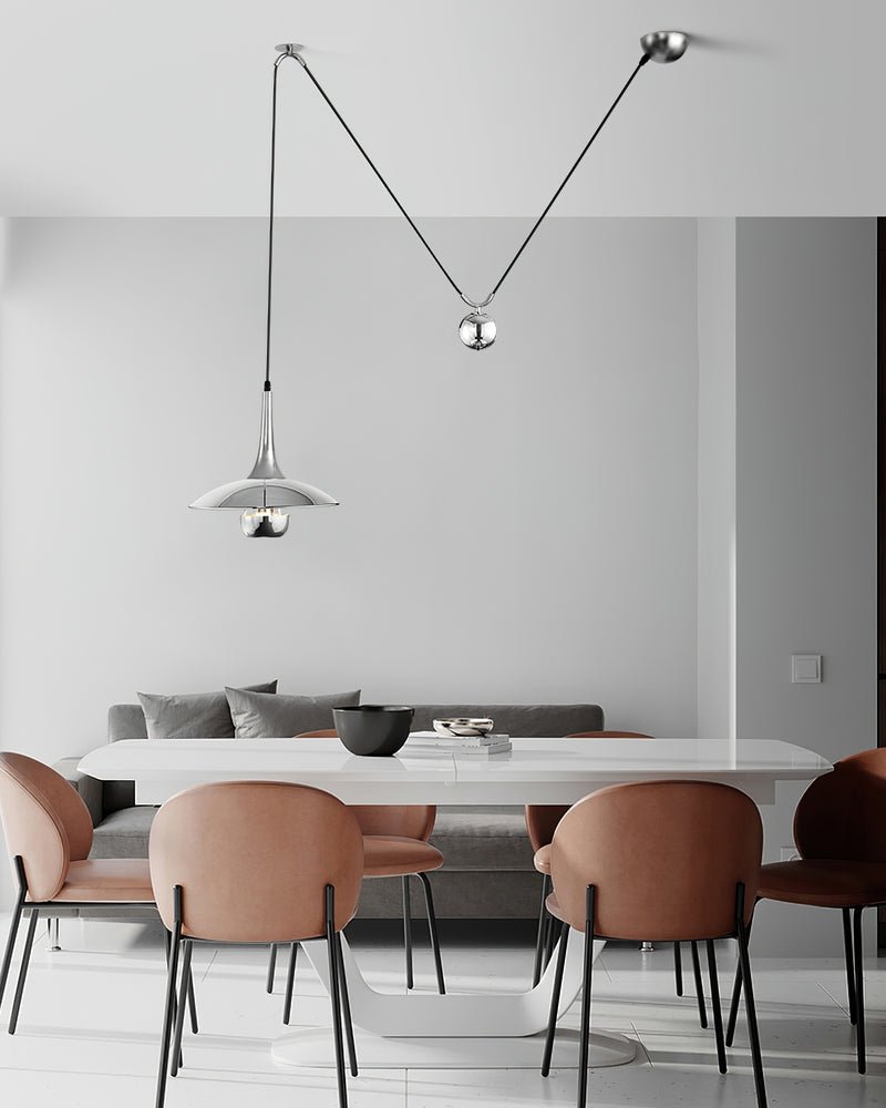 Lustra Pendant Lamp Adjustable for Living Room-Neutral Decor