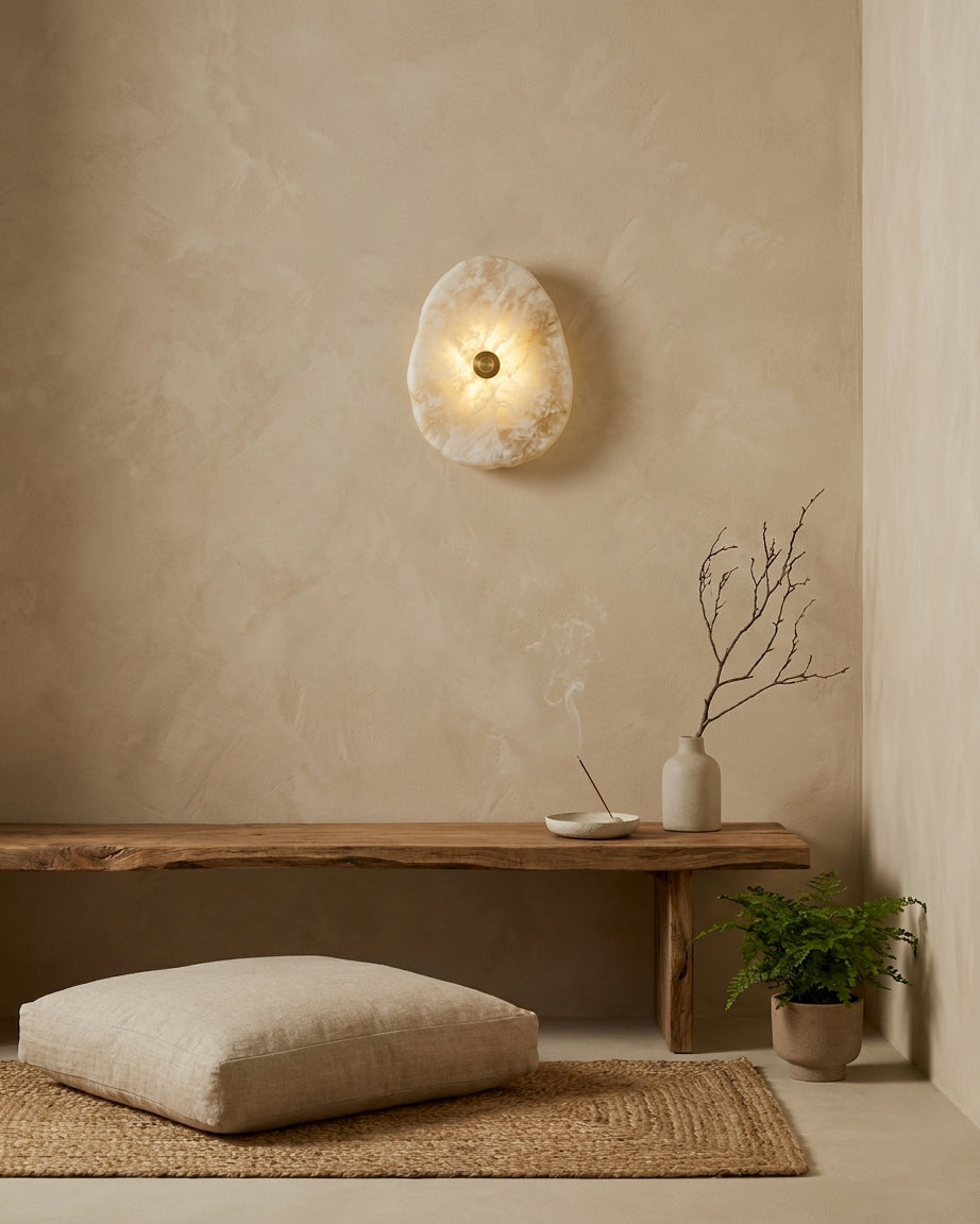 Avelora Alabaster Wall Sconce
