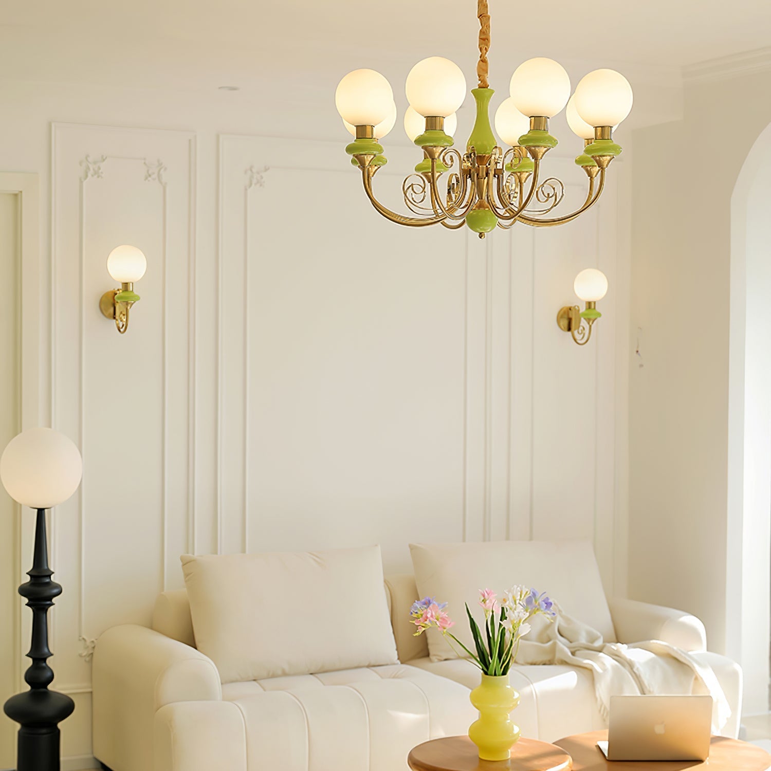 Whirl Chic Plug-in Wall Lamp-Neutral Decor