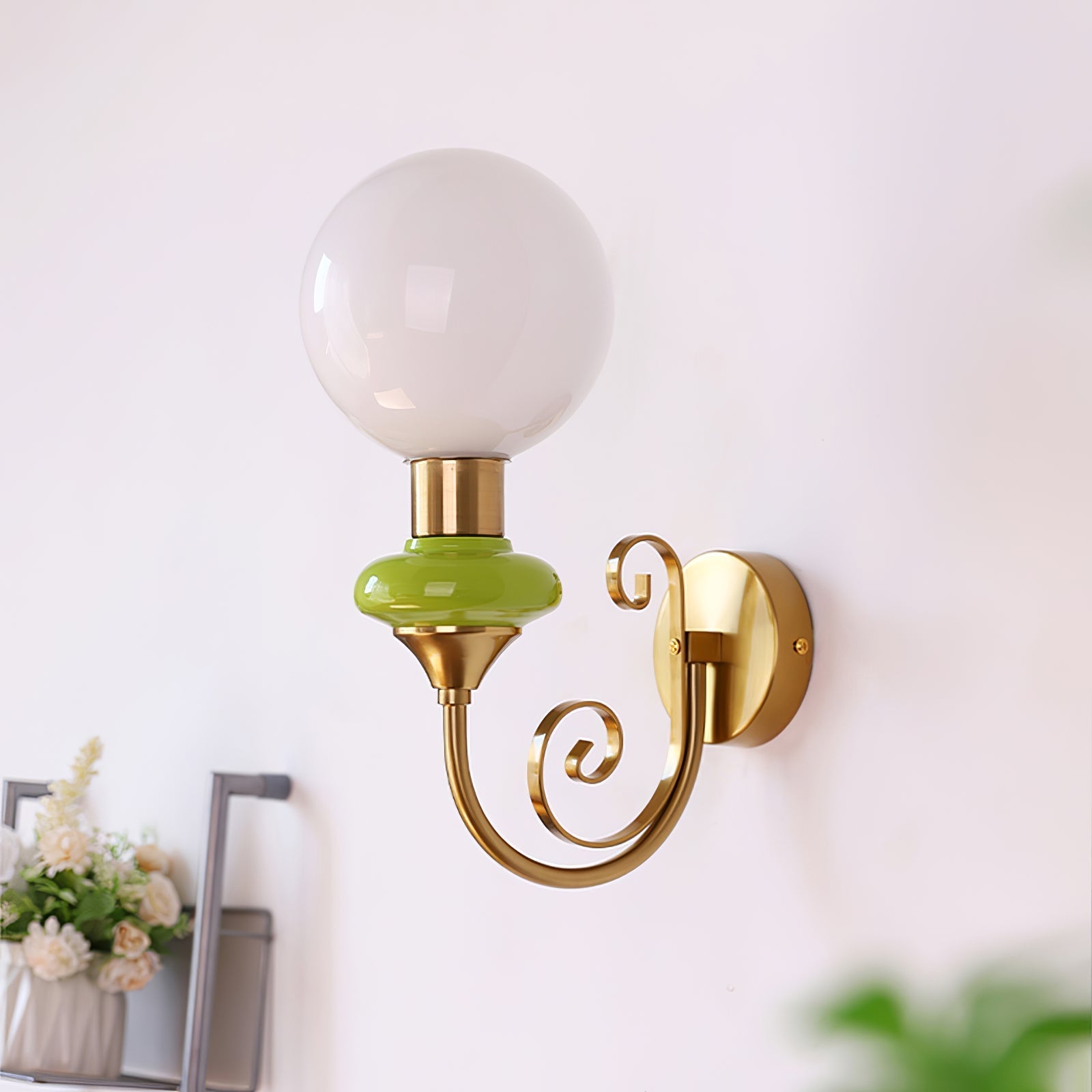 Whirl Chic Plug-in Wall Lamp-Neutral Decor