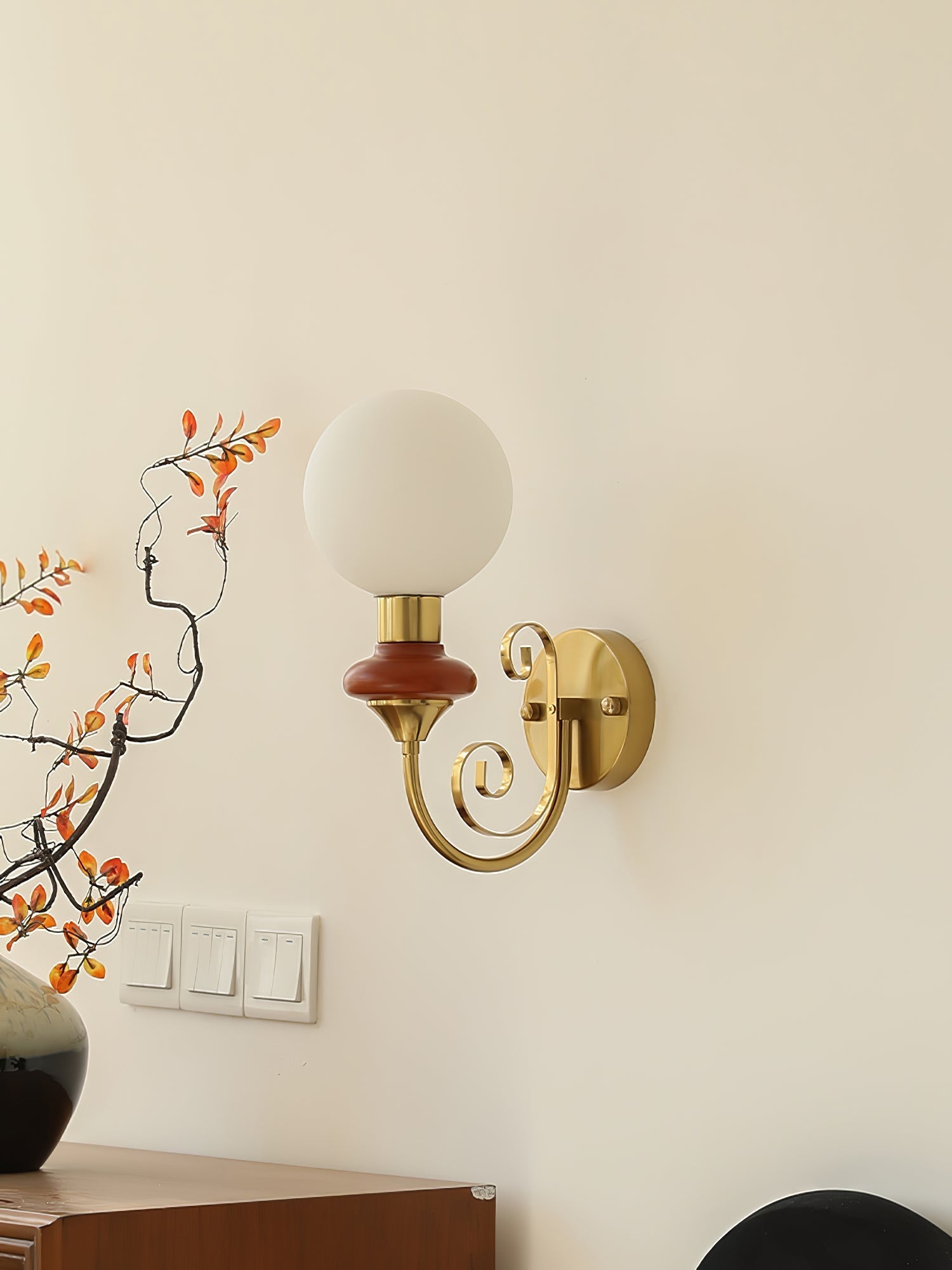 Bela Premium Nordic Art Glass Wall Lamp-Neutral Decor