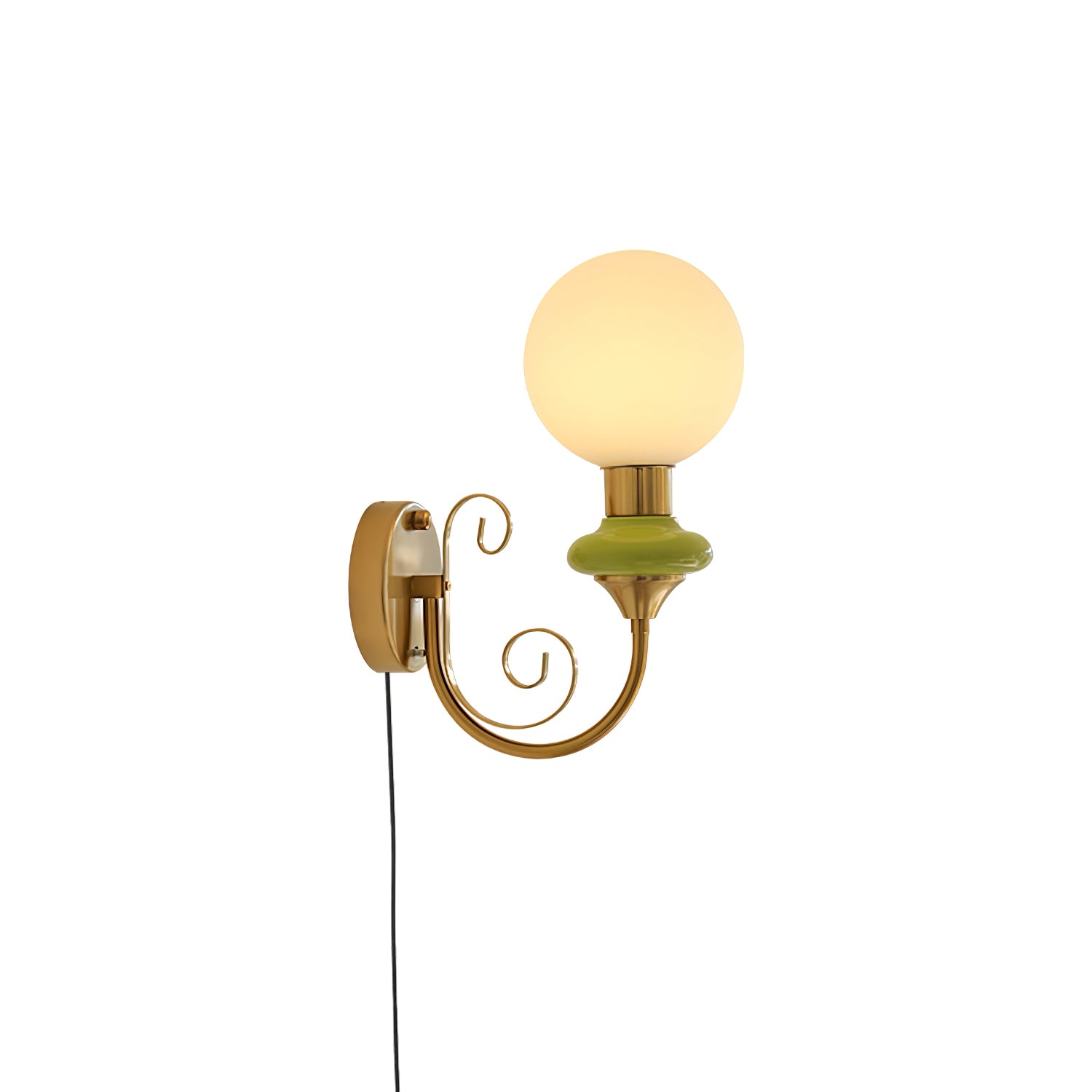 Whirl Chic Plug-in Wall Lamp-Neutral Decor