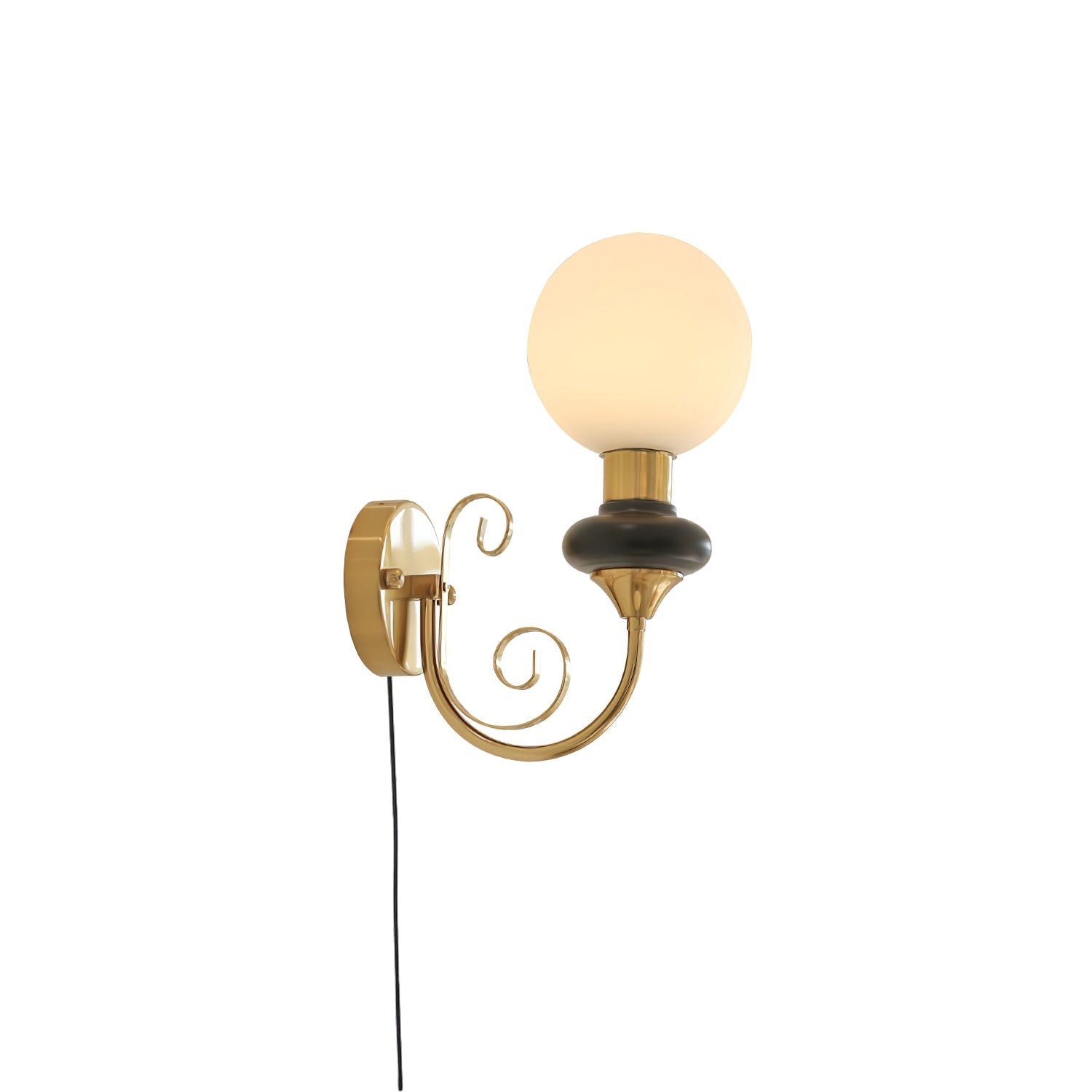 Whirl Chic Plug-in Wall Lamp-Neutral Decor