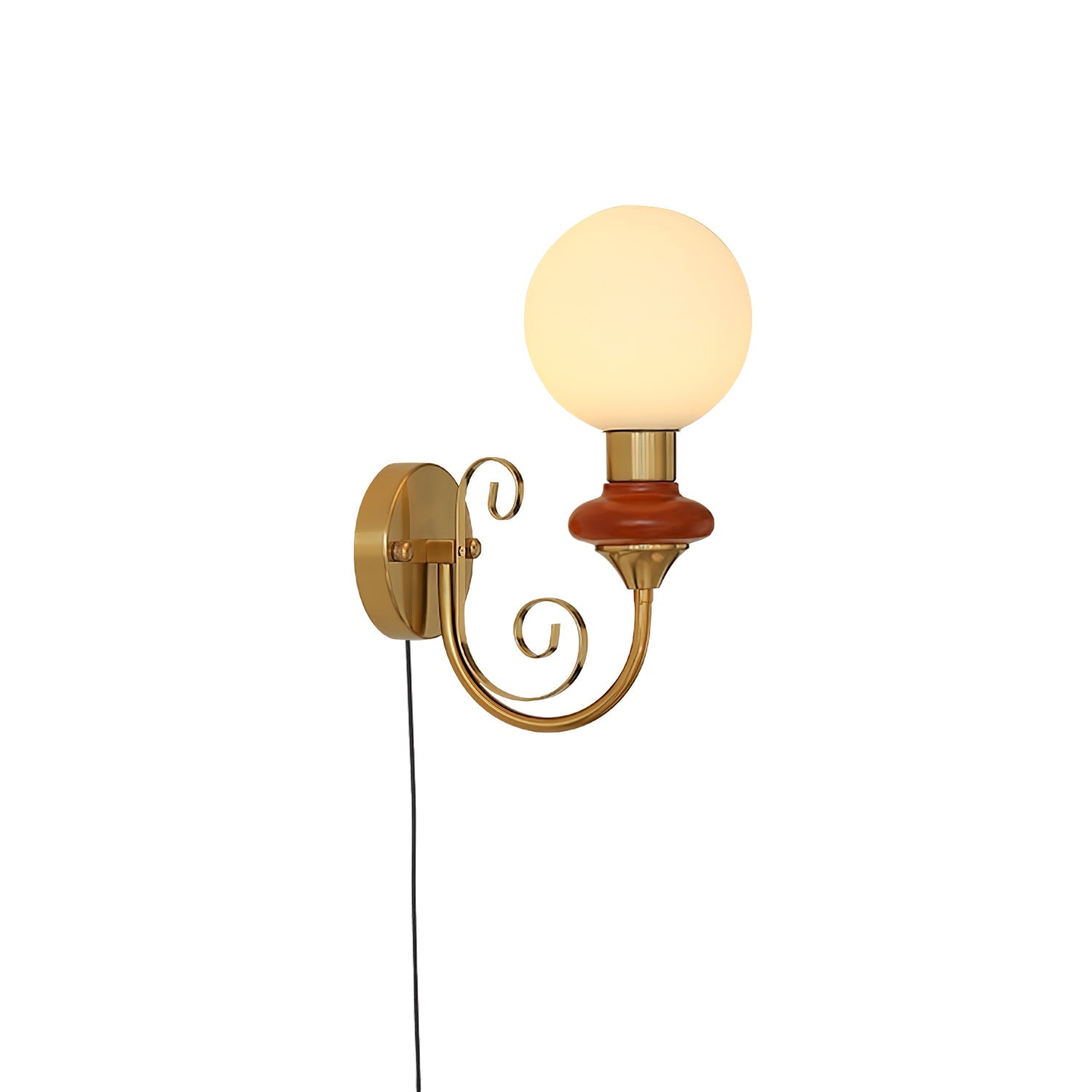Whirl Chic Plug-in Wall Lamp-Neutral Decor