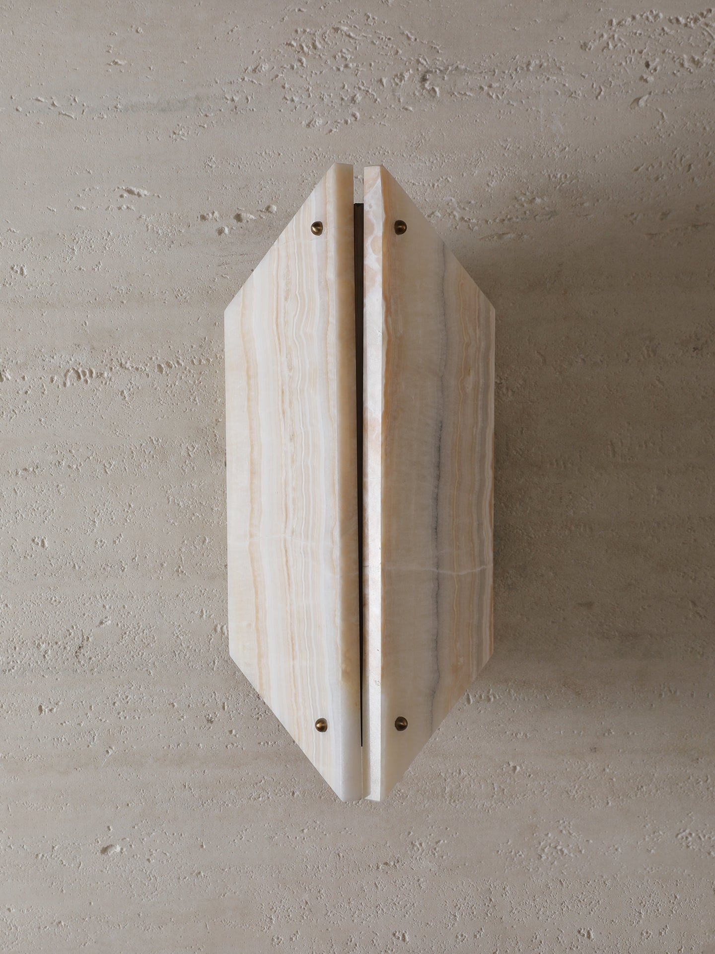Zynx Modern White Alabaste Crest Wall Lamp-Neutral Decor