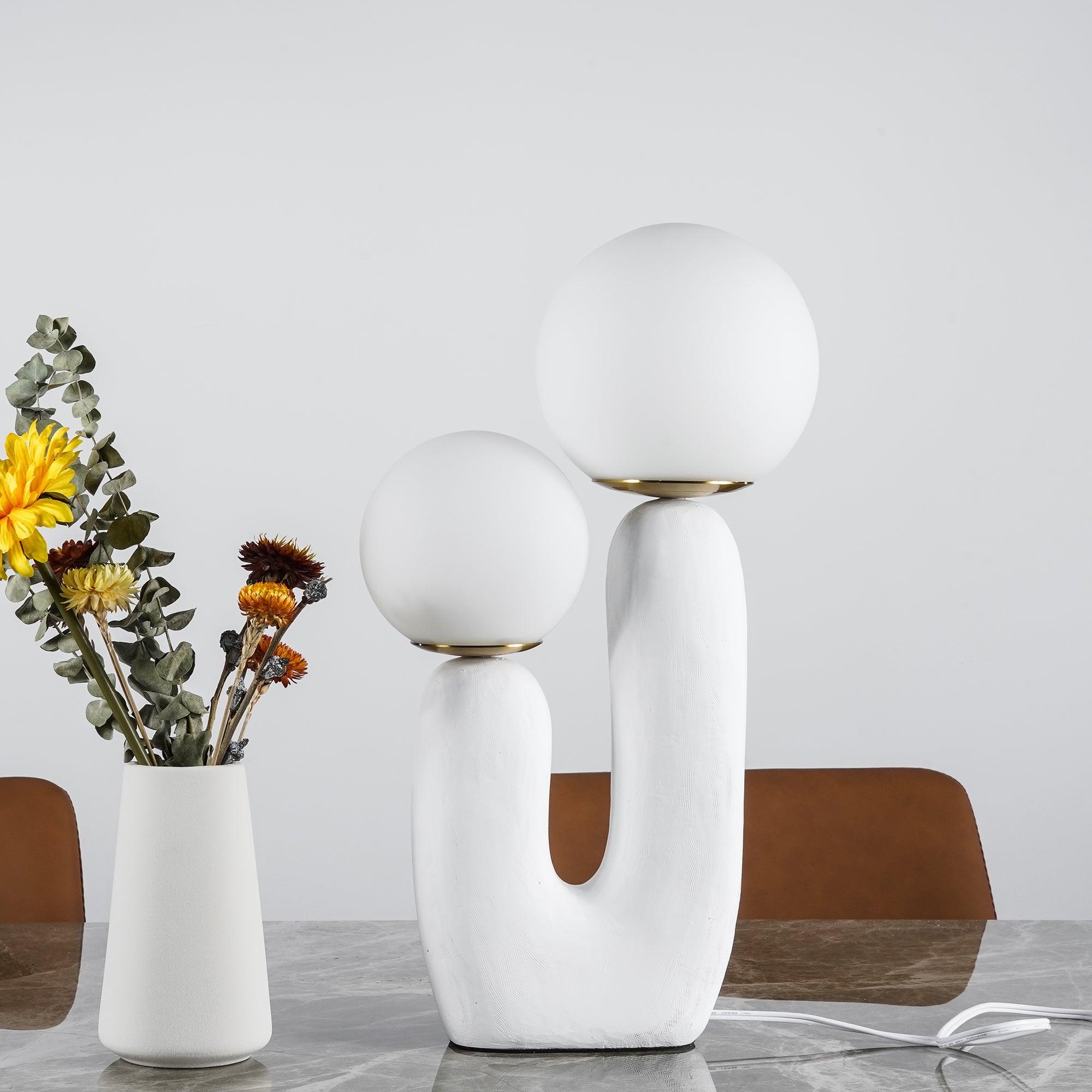 Elyrain Resin Artistic Table Lamp-Neutral Decor