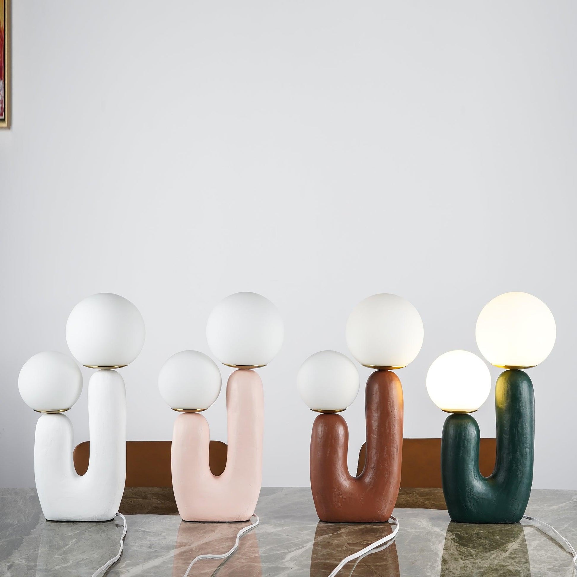 Elyrain Resin Artistic Table Lamp-Neutral Decor