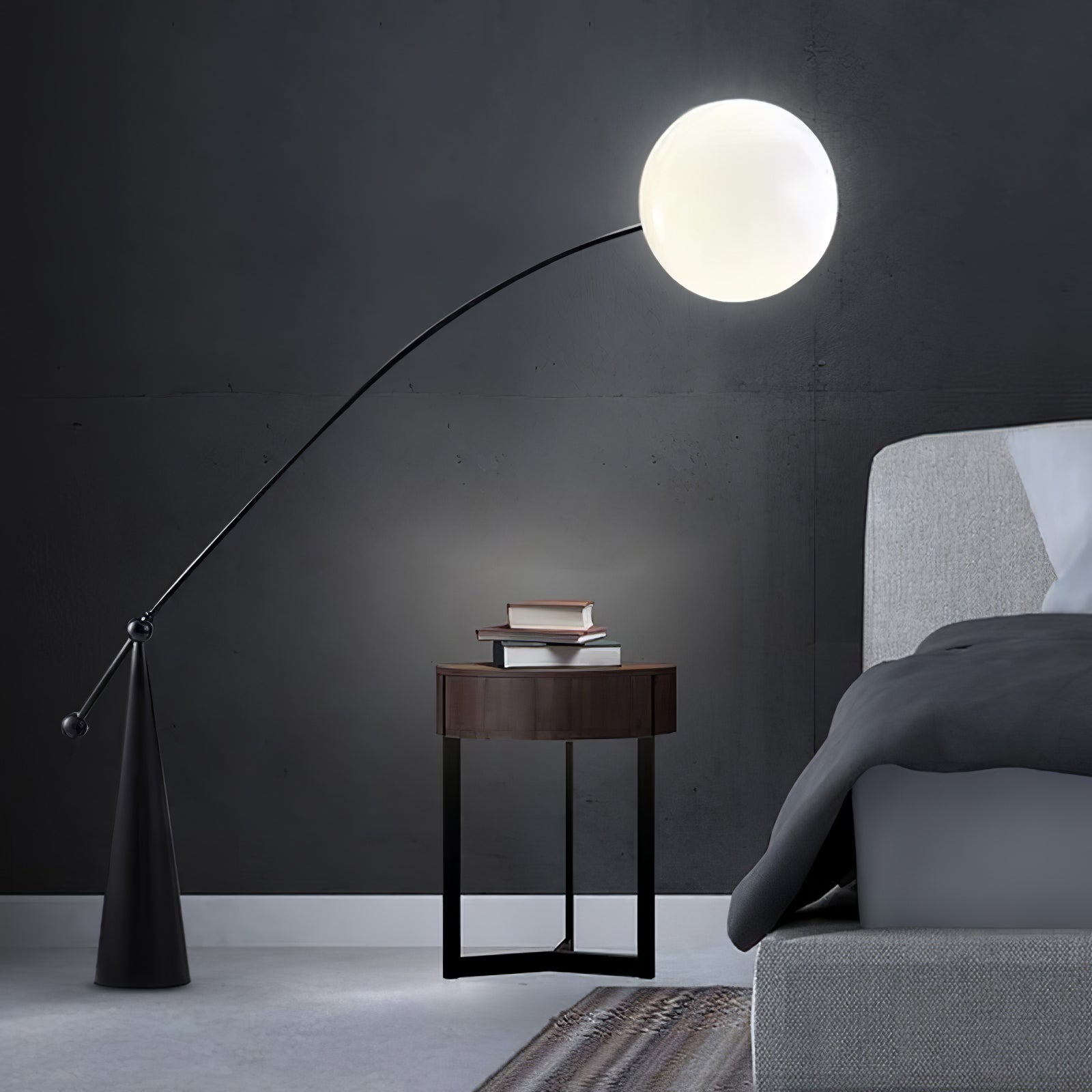 Ortalil Modern Arc Floor Lamp-Neutral Decor