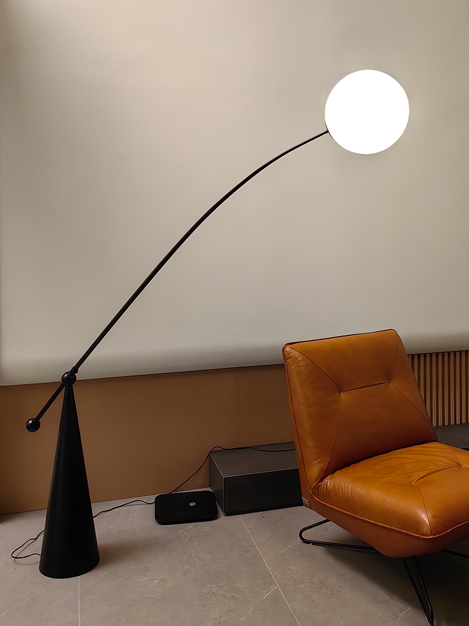 Ortalil Modern Arc Floor Lamp-Neutral Decor