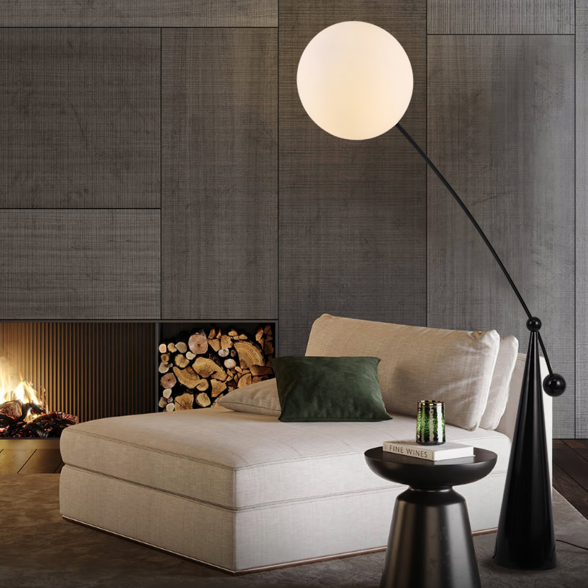 Ortalil Modern Arc Floor Lamp-Neutral Decor