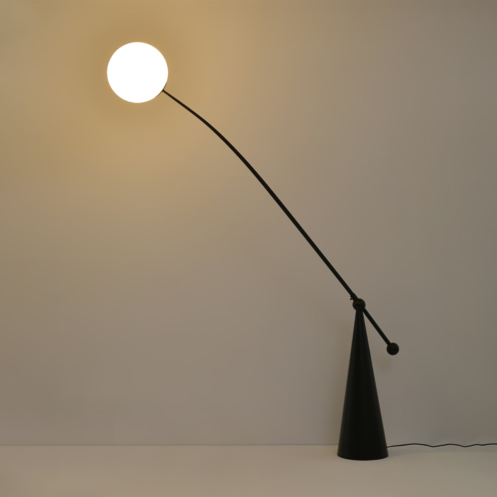 Ortalil Modern Arc Floor Lamp-Neutral Decor
