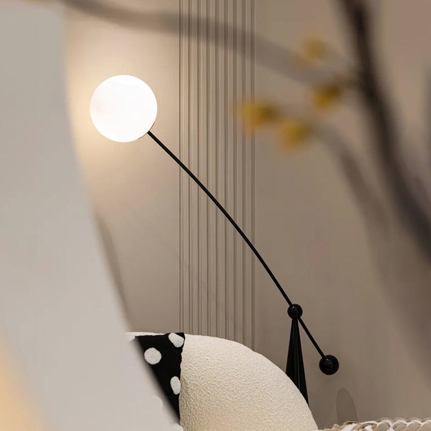 Ortalil Modern Arc Floor Lamp-Neutral Decor