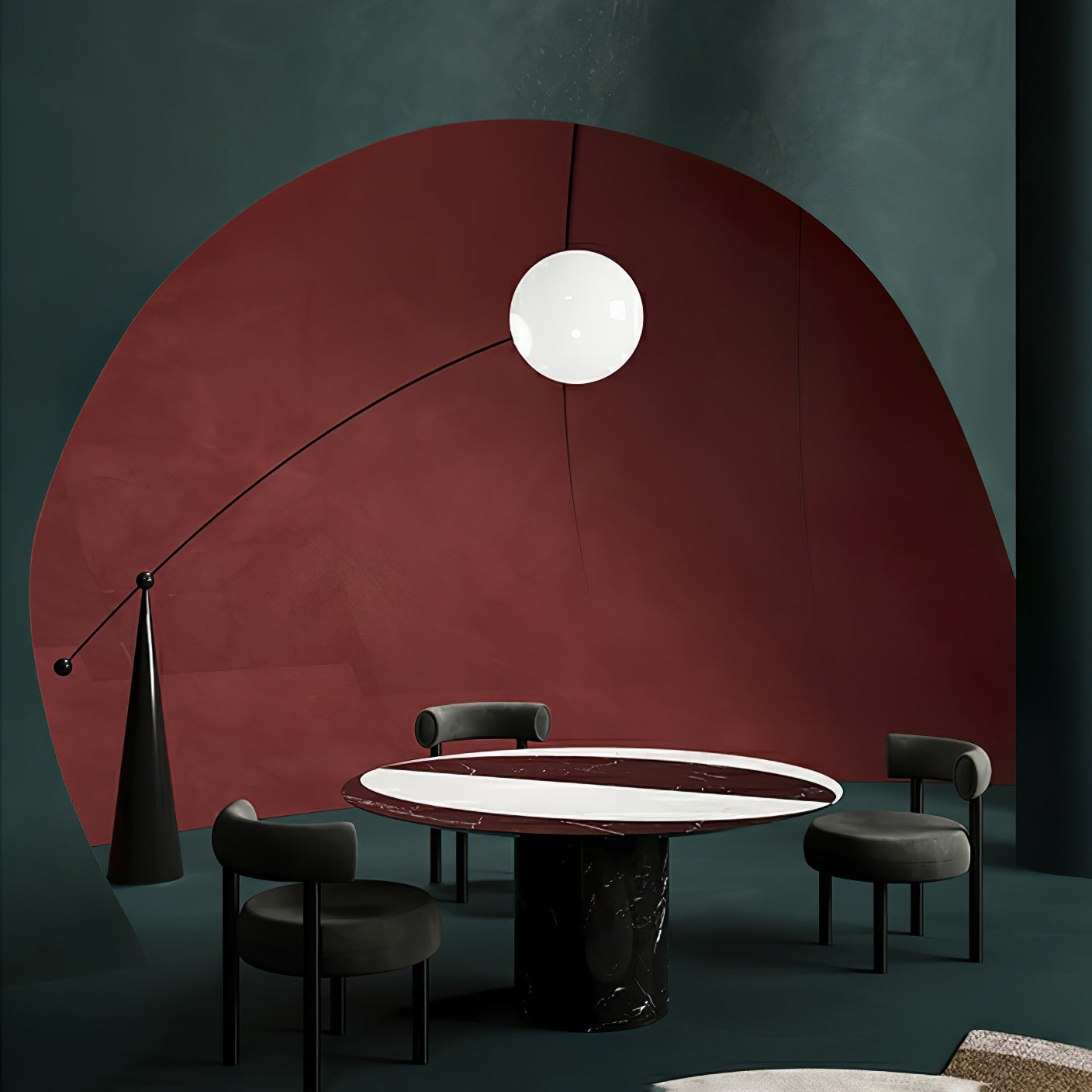Ortalil Modern Arc Floor Lamp-Neutral Decor