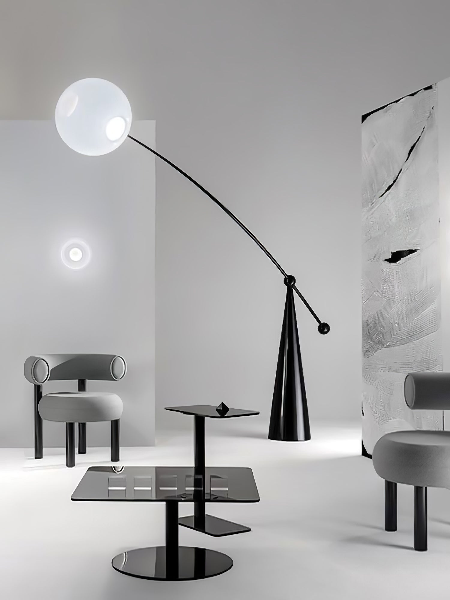 Ortalil Modern Arc Floor Lamp-Neutral Decor