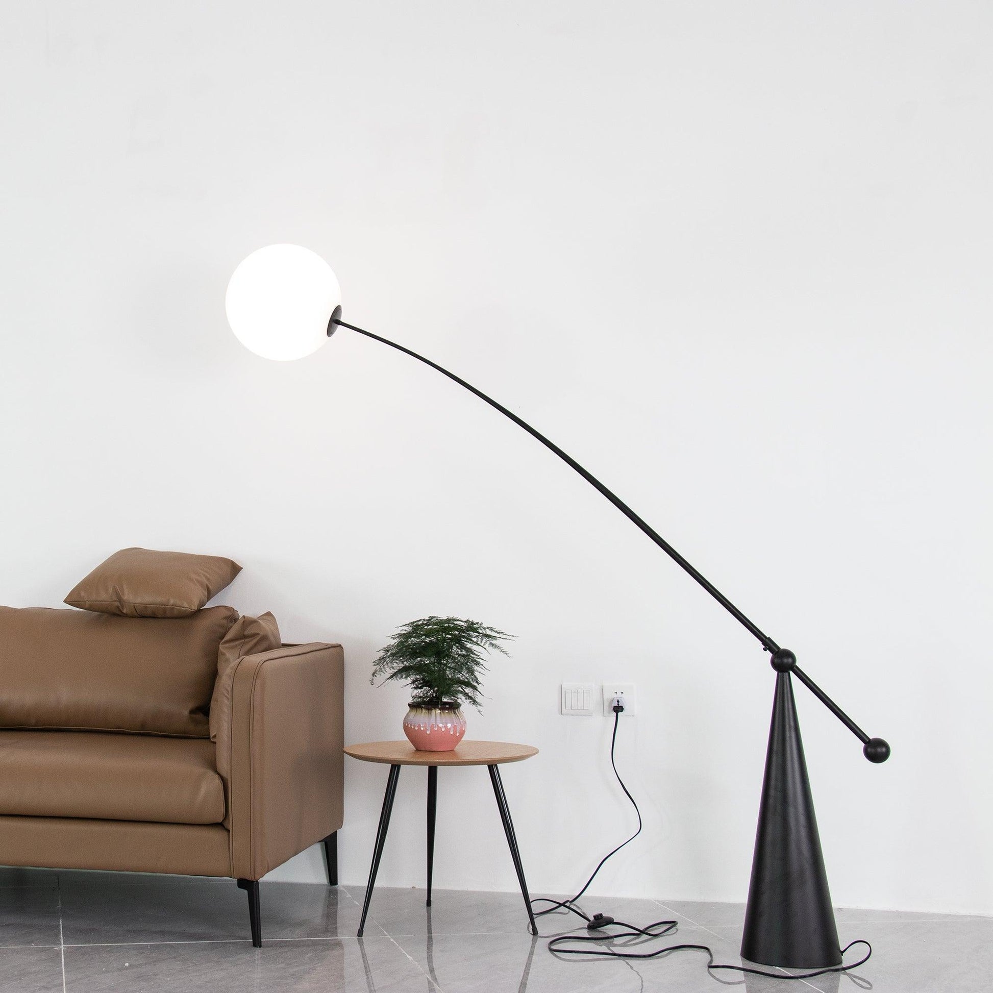 Ortalil Modern Arc Floor Lamp-Neutral Decor