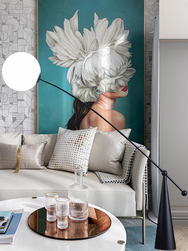 Ortalil Modern Arc Floor Lamp-Neutral Decor
