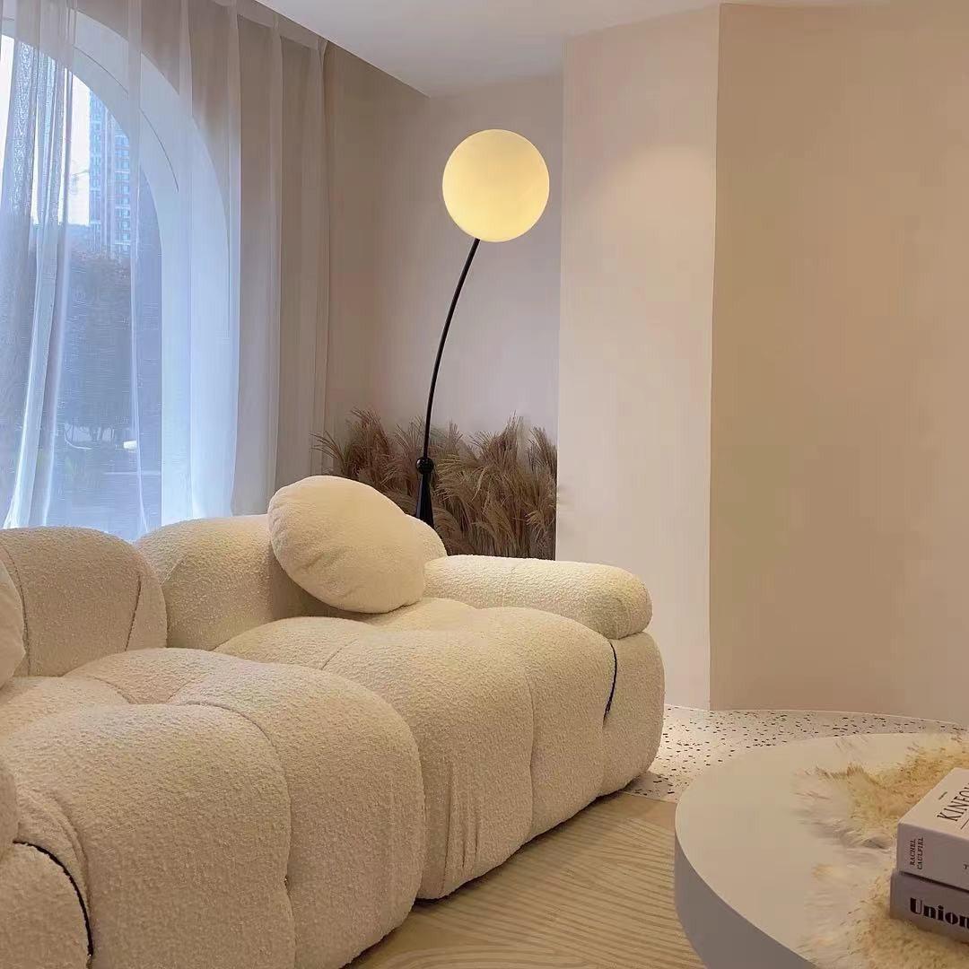 Ortalil Modern Arc Floor Lamp-Neutral Decor